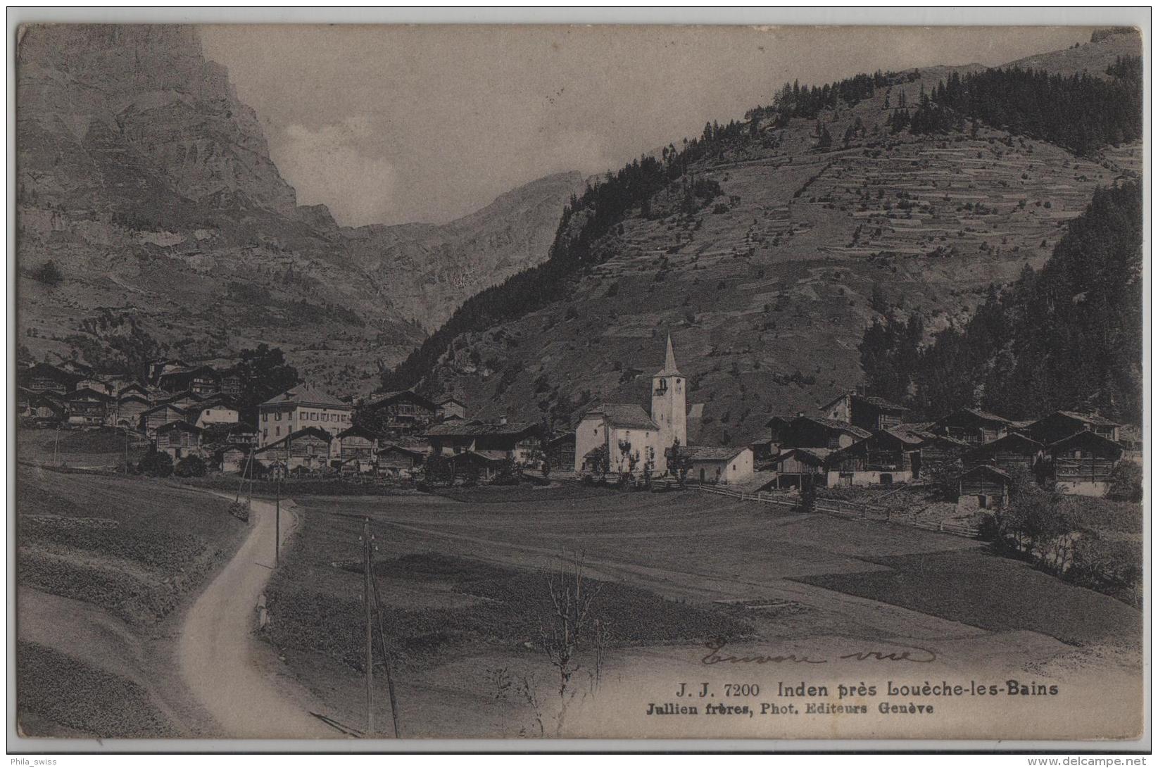 Inden Pres Loueche-les-Bains - Photo: Jullien Freres No. 7200 - Autres & Non Classés