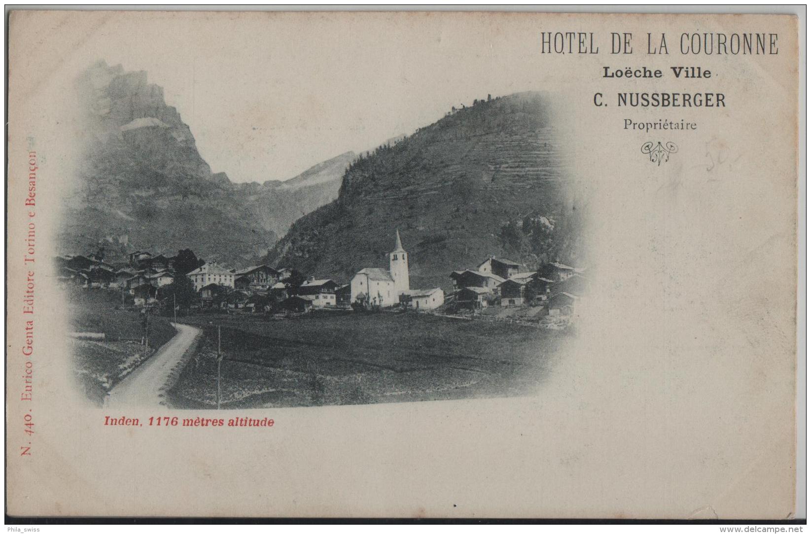 Hotel De La Couronne Loeche Ville C. Nussberger - Inden (alt. 1176 M) - Inden