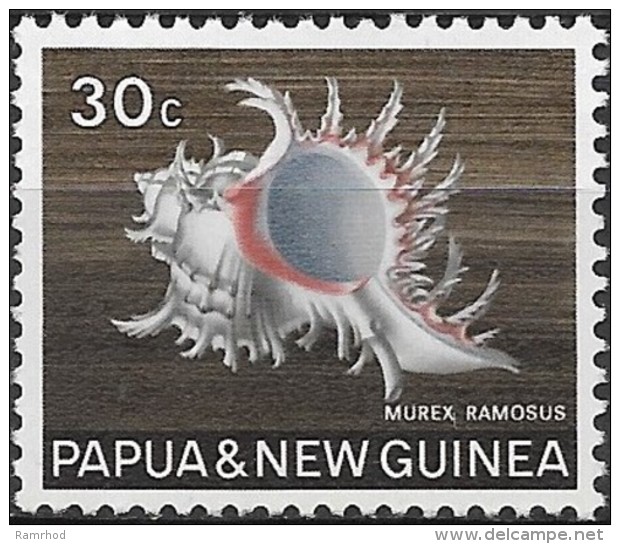PAPUA NEW GUINEA 1968 Sea Shells -  30c. - Ramose Murex MNH - Papua New Guinea