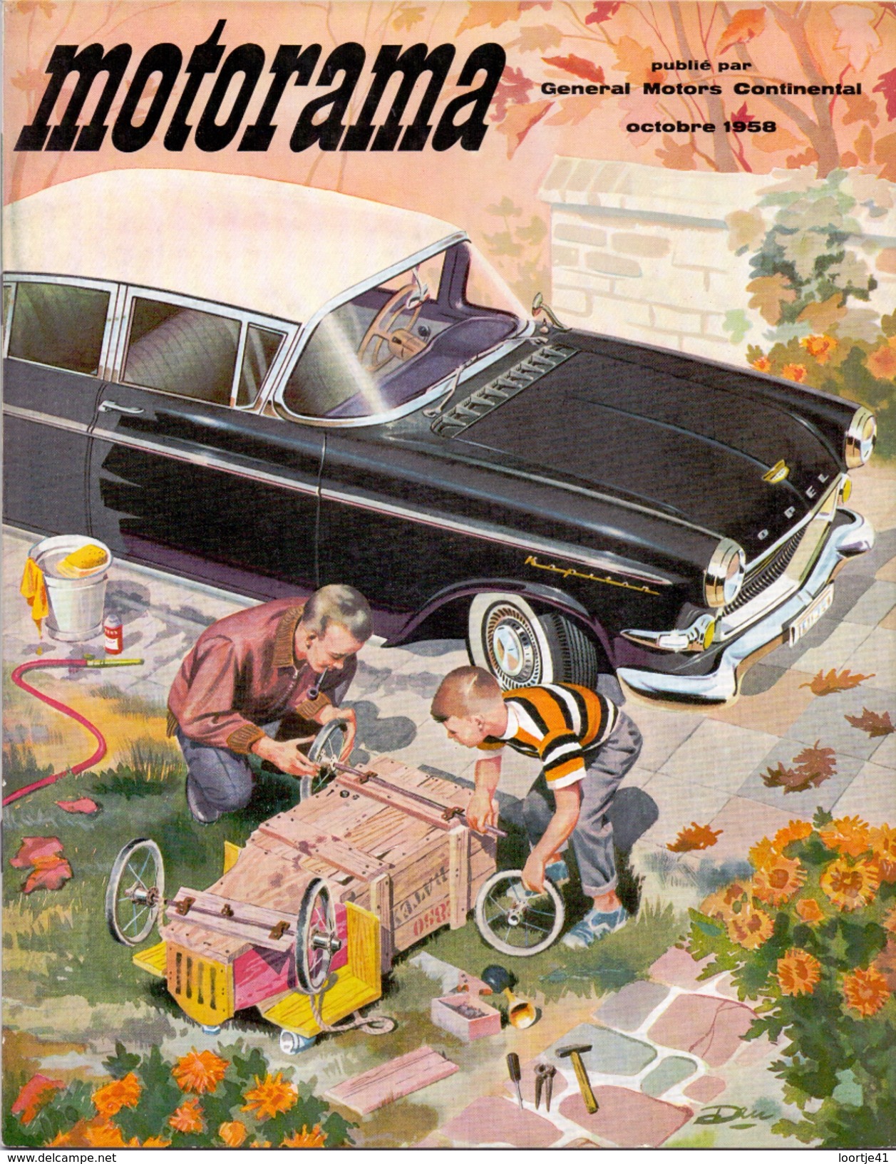 Magazine - Tijdschrift Motorama - General Motors Continental - Pub Reclame GM - Vauxhall - Opel Kapitan  10 / 1958 - Auto