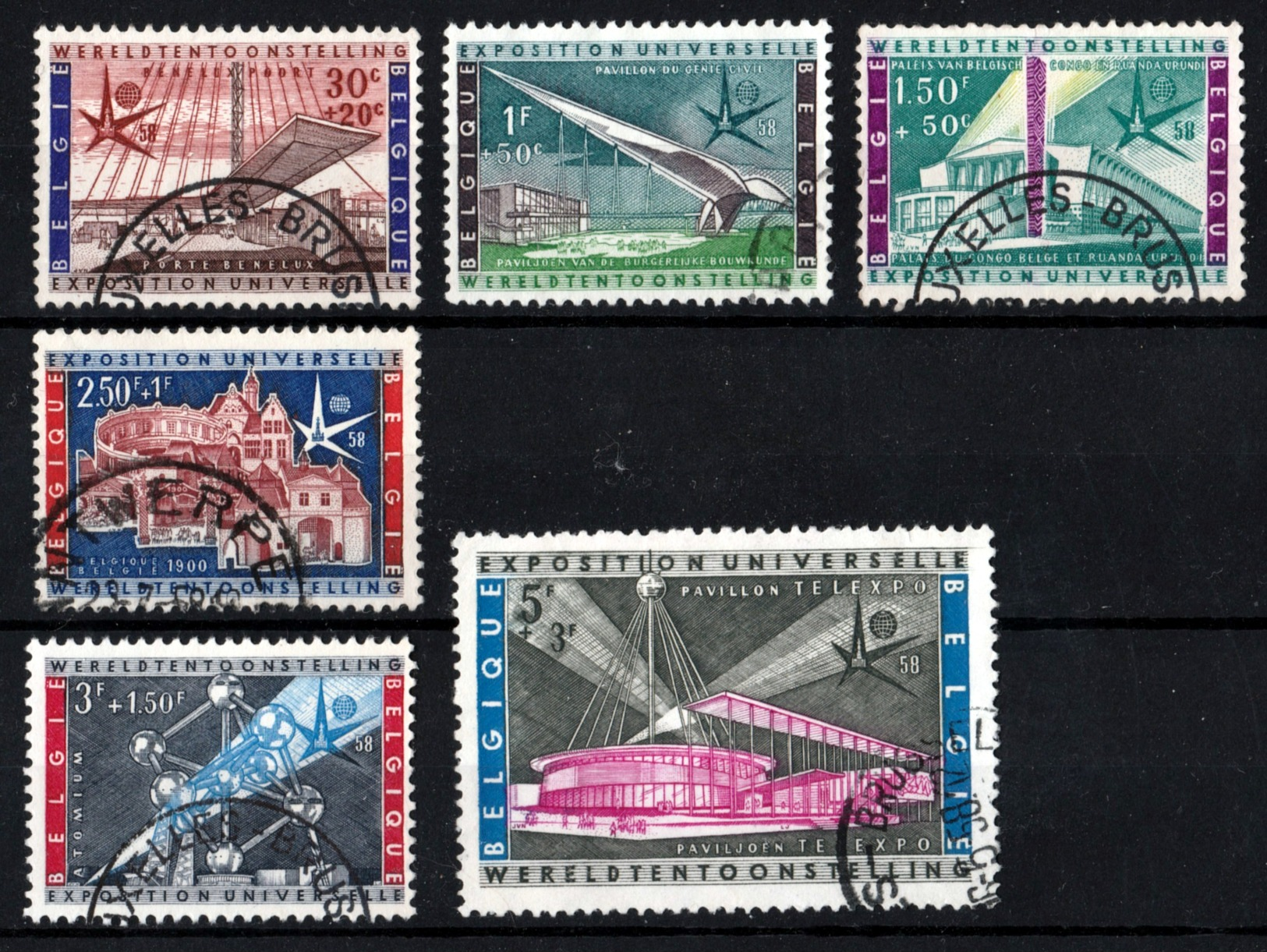 Belgique - Timbre De 1957 Expo 58 COB 1047 / 52 - Gebraucht