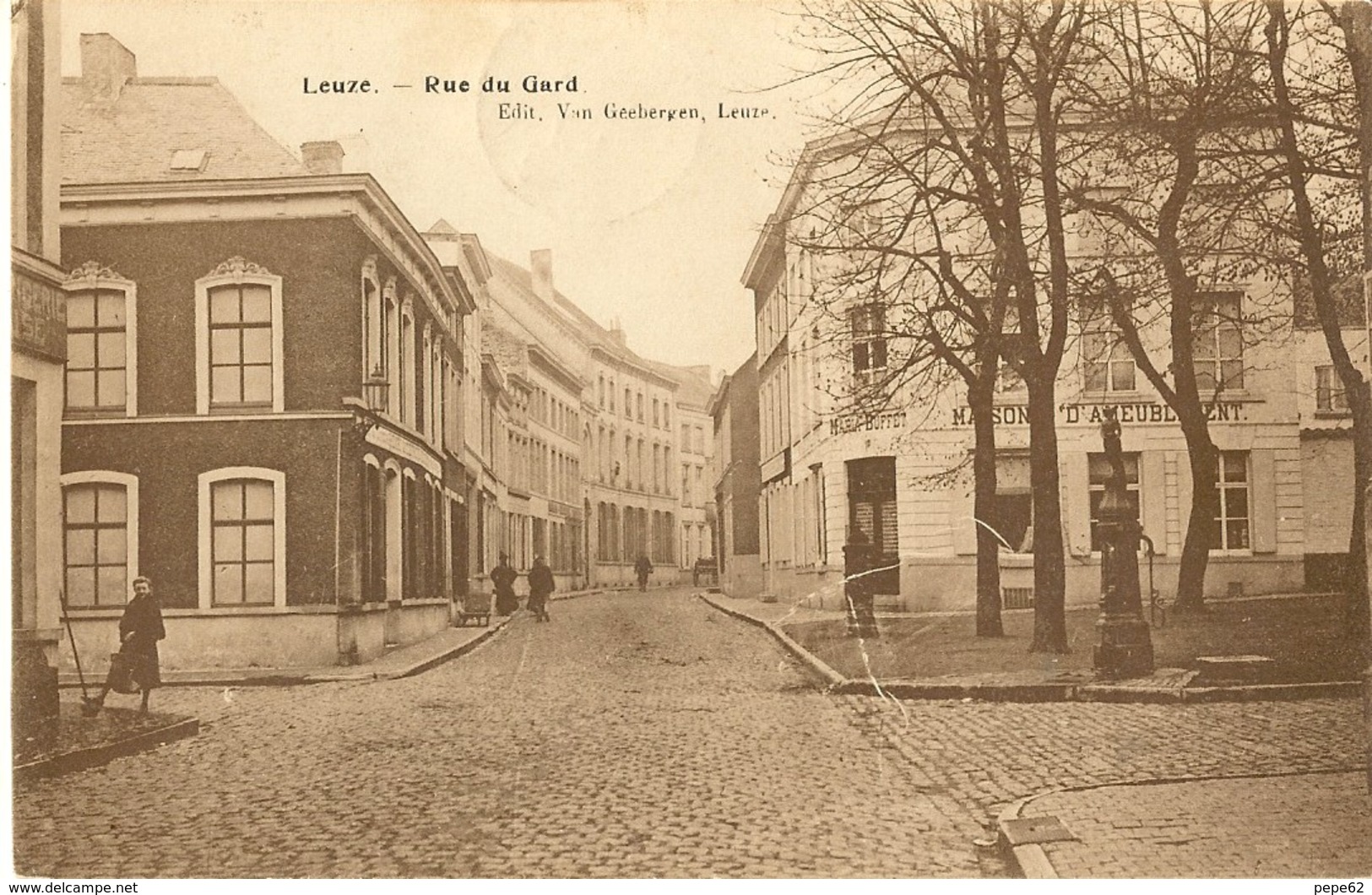 Leuze- Rue Du Gard- Maison D'ameublement-cpa - Leuze-en-Hainaut