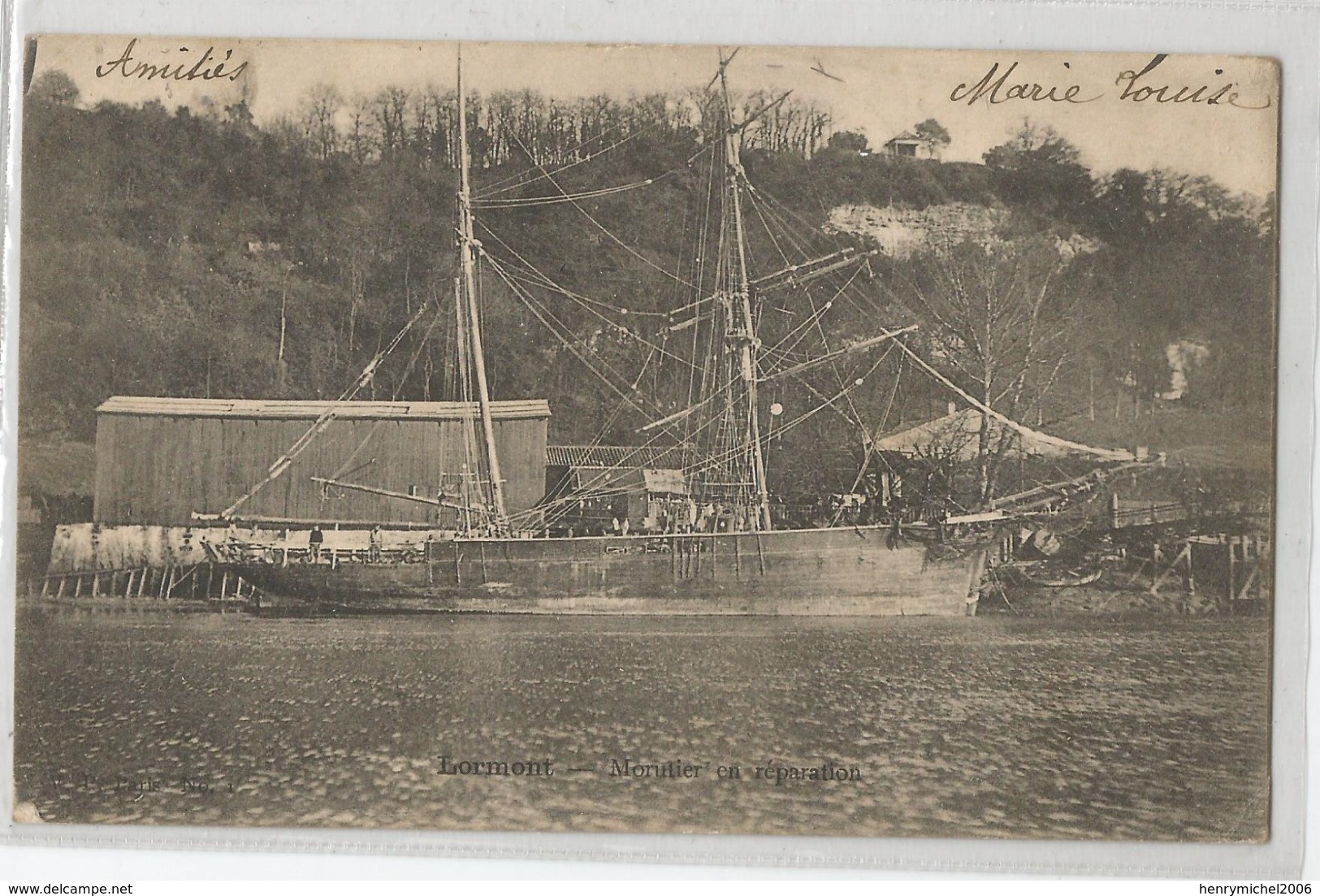 33 - Gironde - Lormont Bateau De Peche Morutier En Réparation 1904 - Fishing Boats