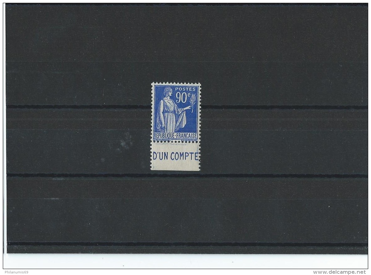 FRANCE 1937/1939 - YT N° 368a NEUF SANS CHARNIERE ** (MNH) GOMME D'ORIGINE LUXE - Other & Unclassified