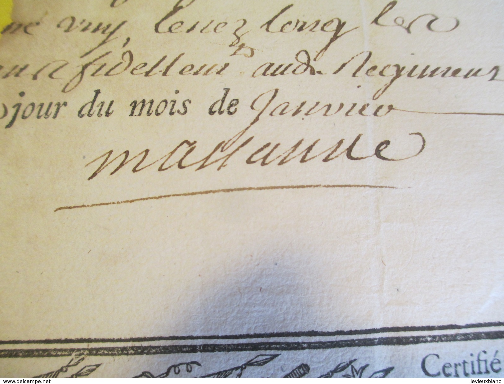 Archive/Congé Militaire/Pierre Virard Dit La Sonde/ Soldat/Cie De Massanne/Régt D'Infant. Lionnois/Lille/1741 DIP210 - Diplome Und Schulzeugnisse