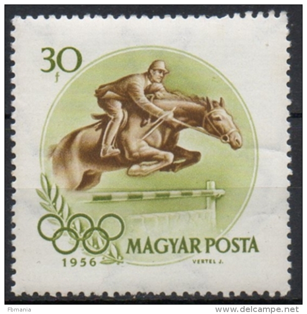 Ungheria Hungary 1956 -  Equitazione Salto Ostacoli Horse Jumping  Hurdle MNH ** - Ungebraucht