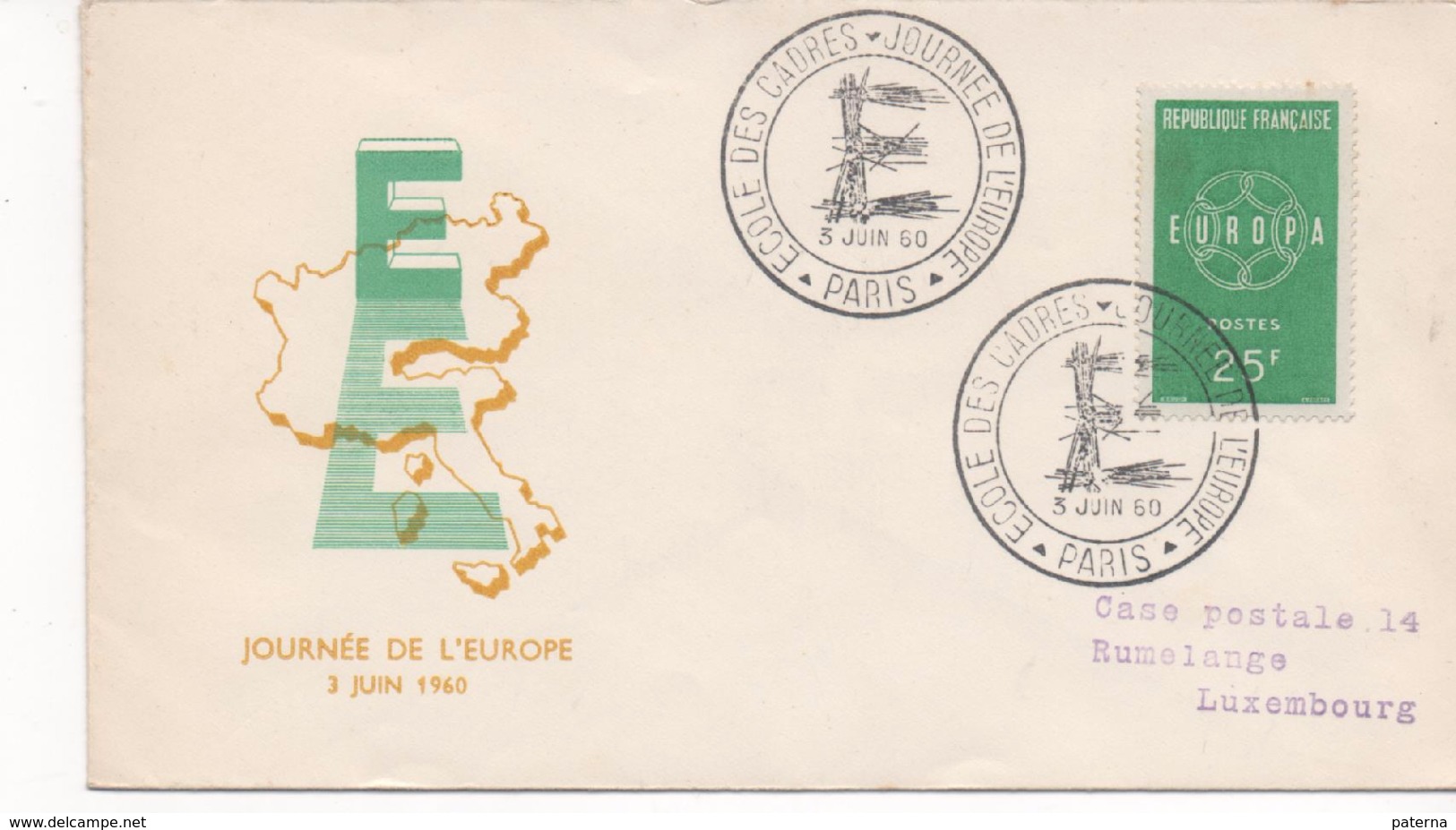 2964   FDC Paris  Europee, Europa, 1960, Francia - 1960-1969