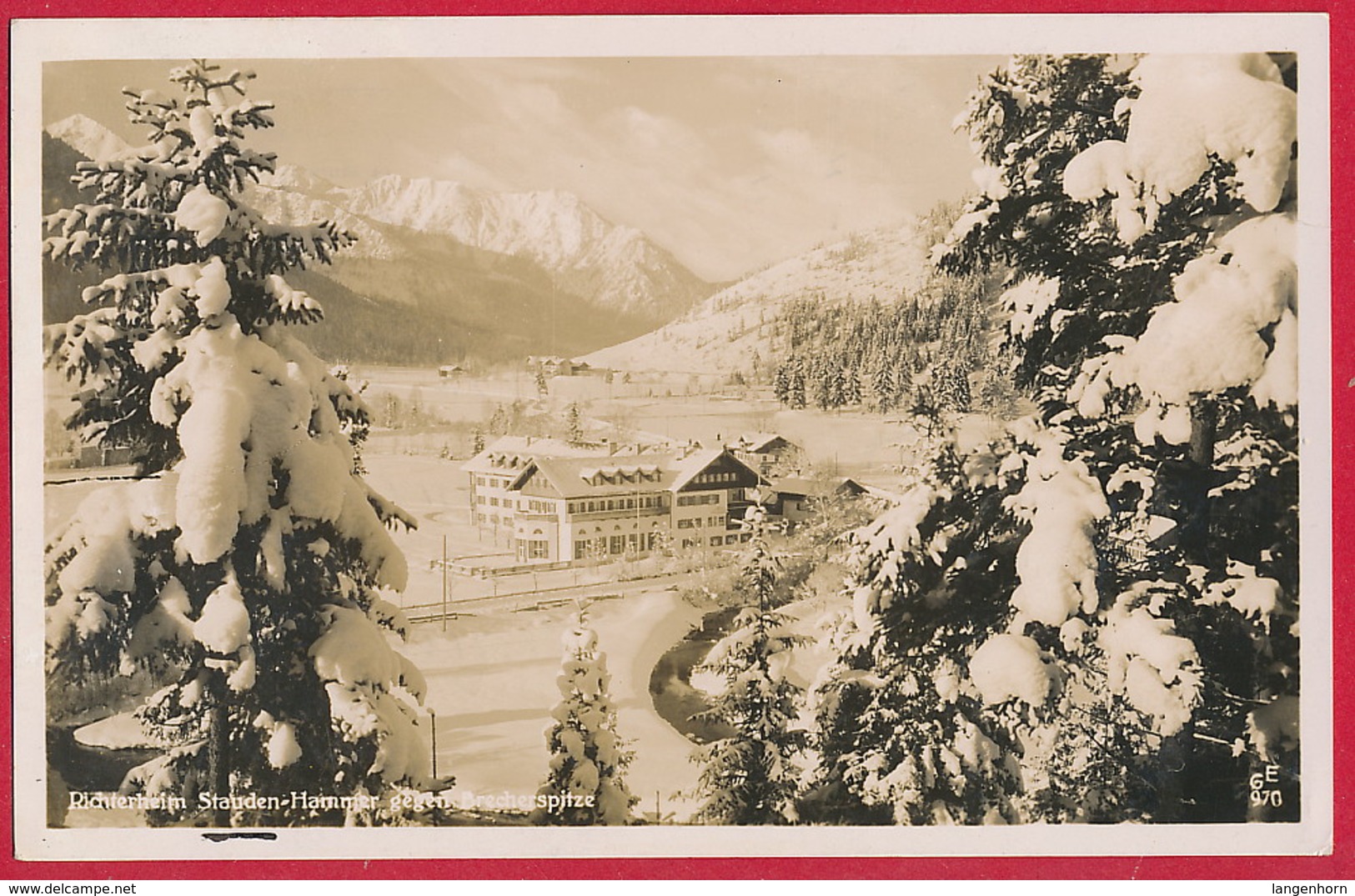 Schlierseer Berge 'Richterheim / Stauden-Hammer Gegen Brecherspitze' ~ 1940 - Schliersee