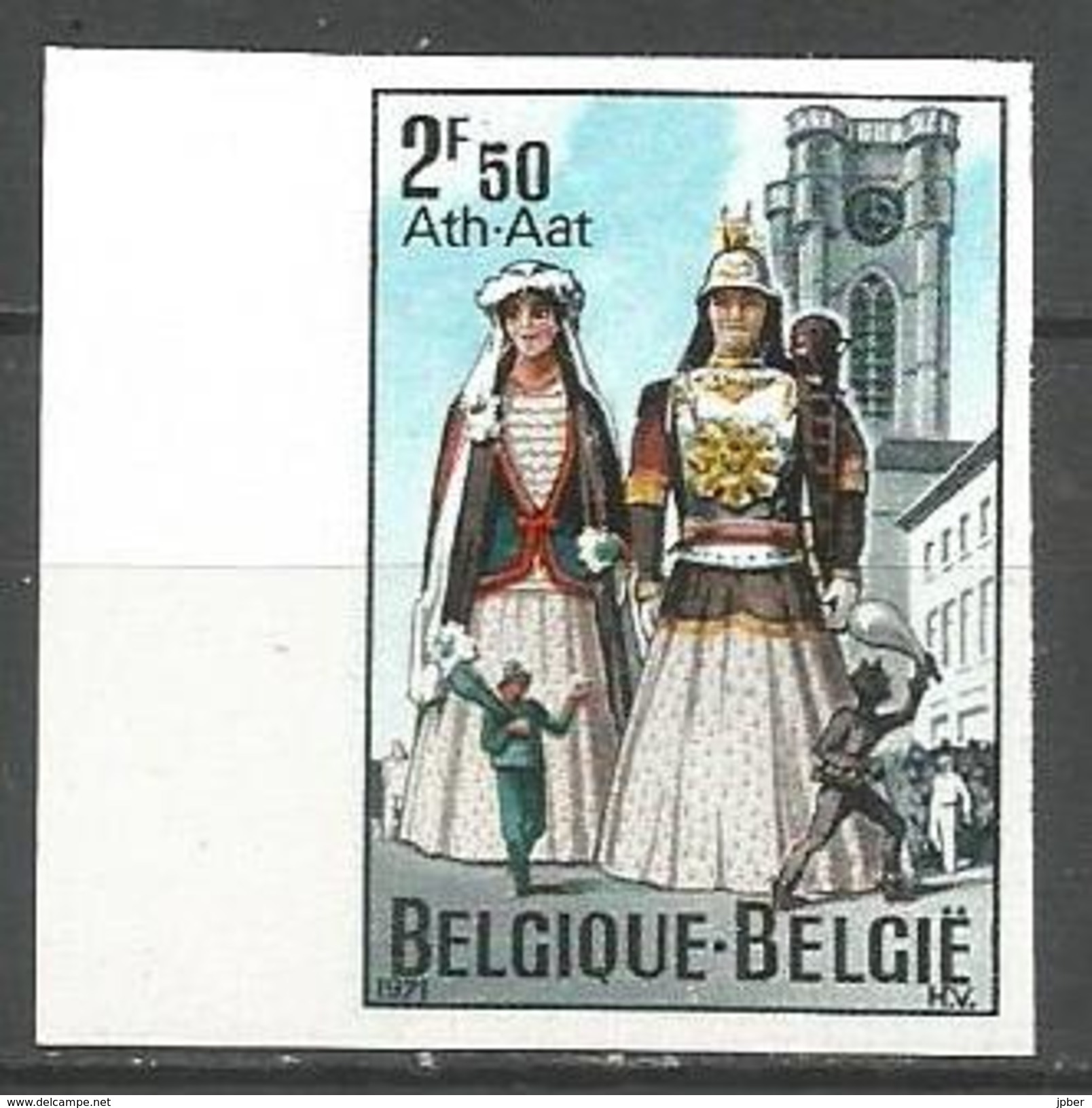 Belgique - R064 - N° 1593 - Non Dentelé - Ath - Géants - Goliath - Gouyasse - - Andere & Zonder Classificatie