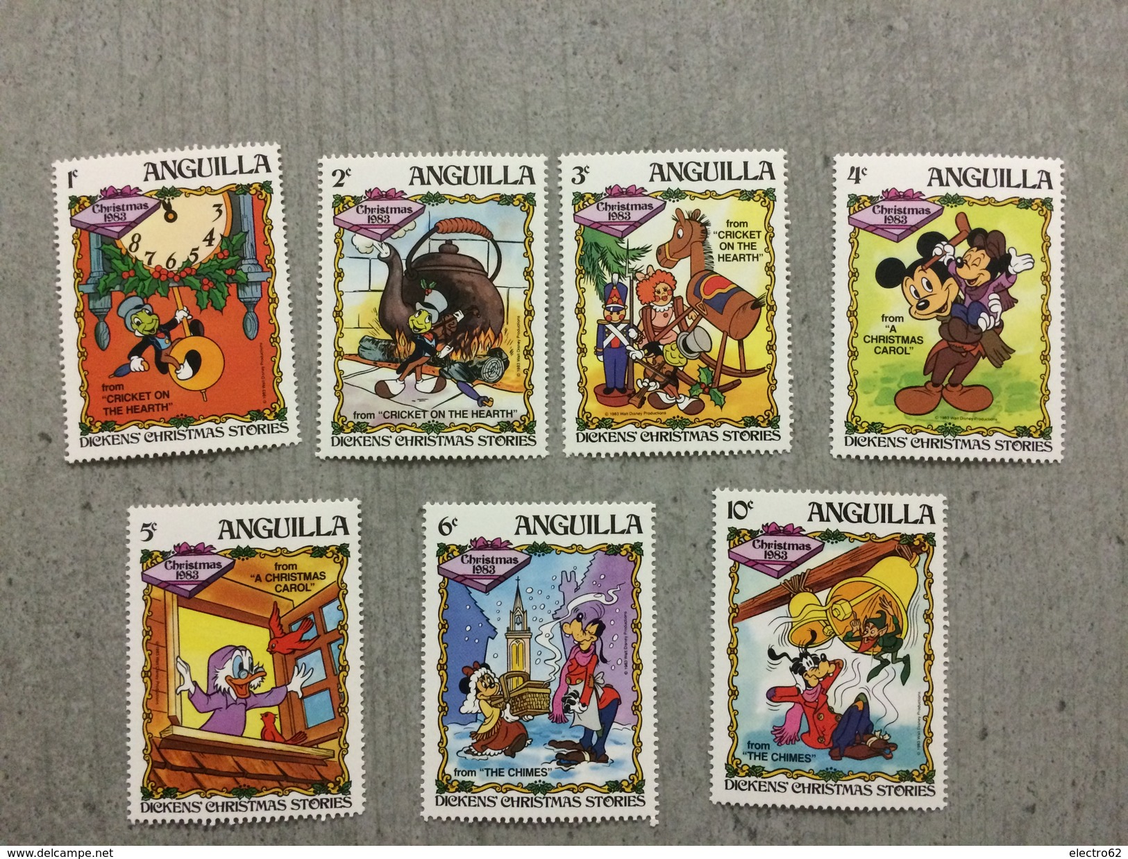 Timbres Disney, Dickens Christmas Stories De Anguilla Neuf - Disney