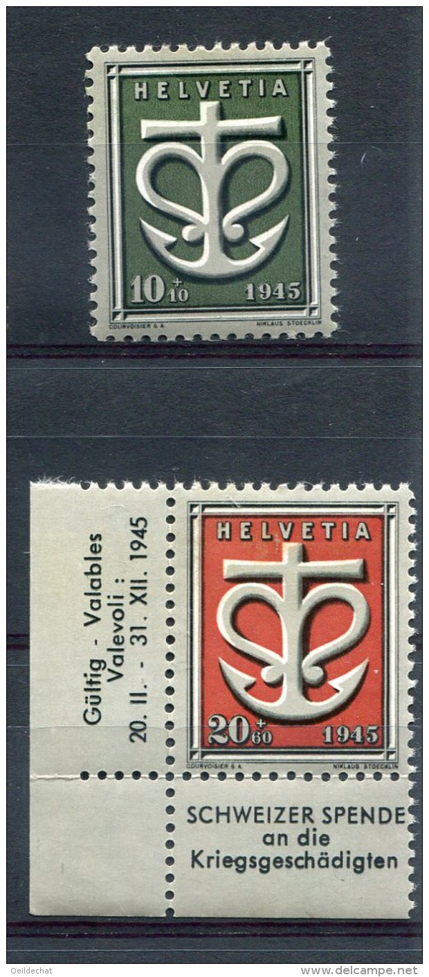 1735  -  SUISSE   N° 403/04**  Au Profit Des Oeuvres D'assistance De Guerre      SUPERBE - Unused Stamps