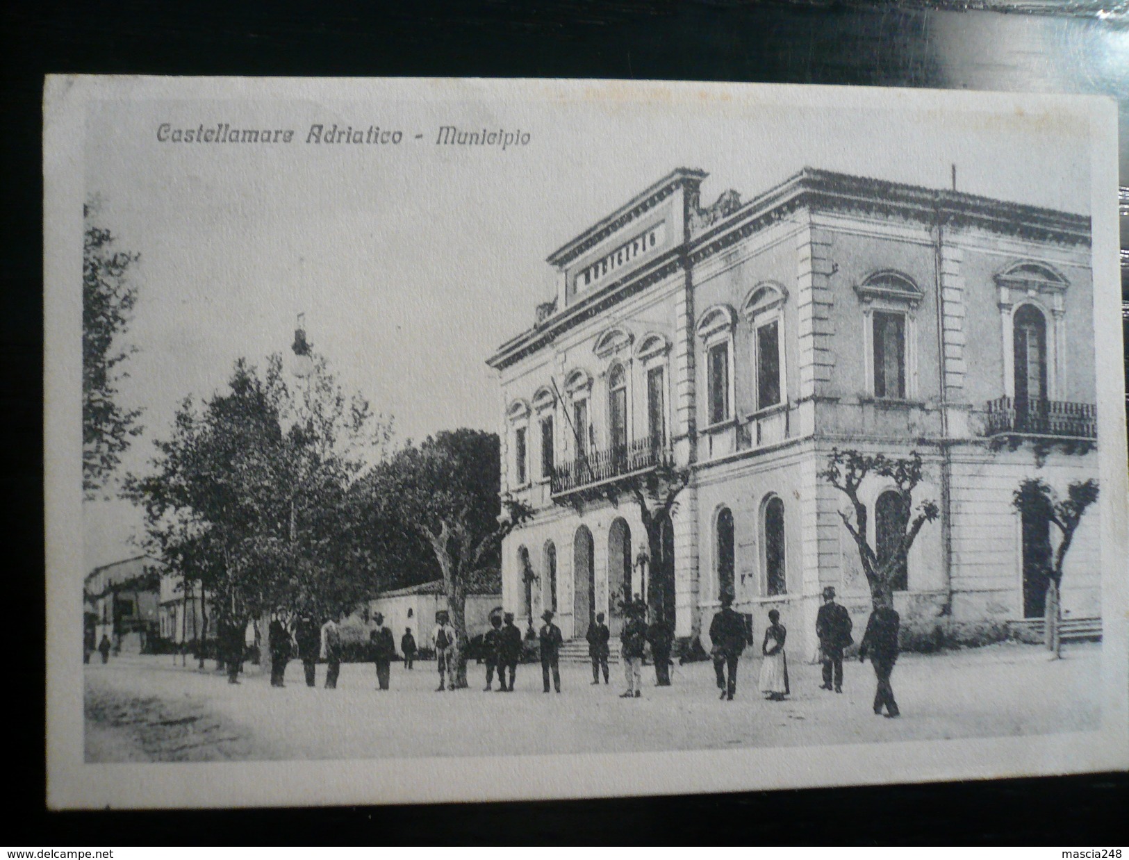 Castellammare Adriatico Municipio Movimentata Usata 1918 - Altri & Non Classificati