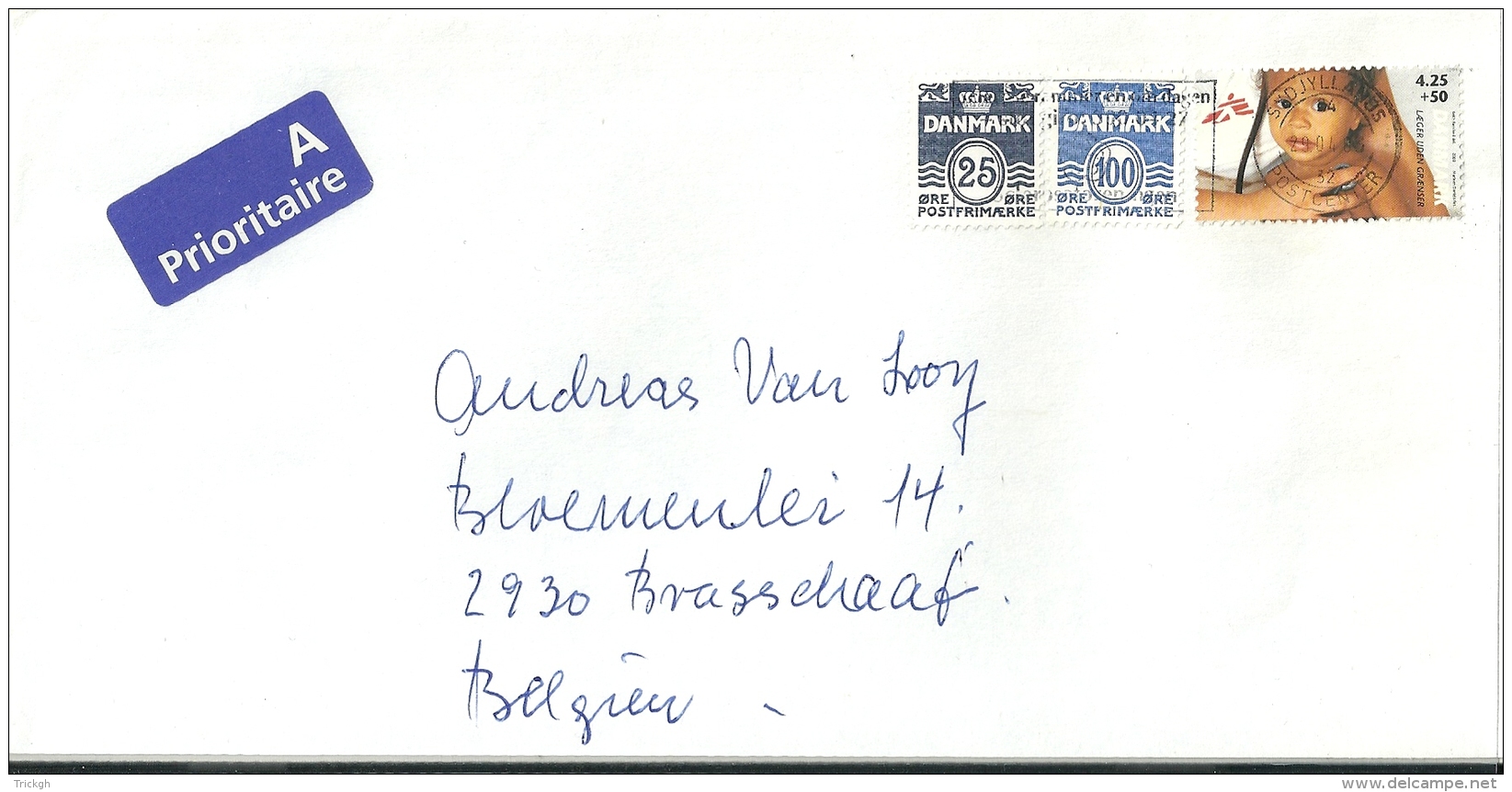 Danmark 2003 Sydjyllands Postcenter >> Brasschaat B - Lettres & Documents