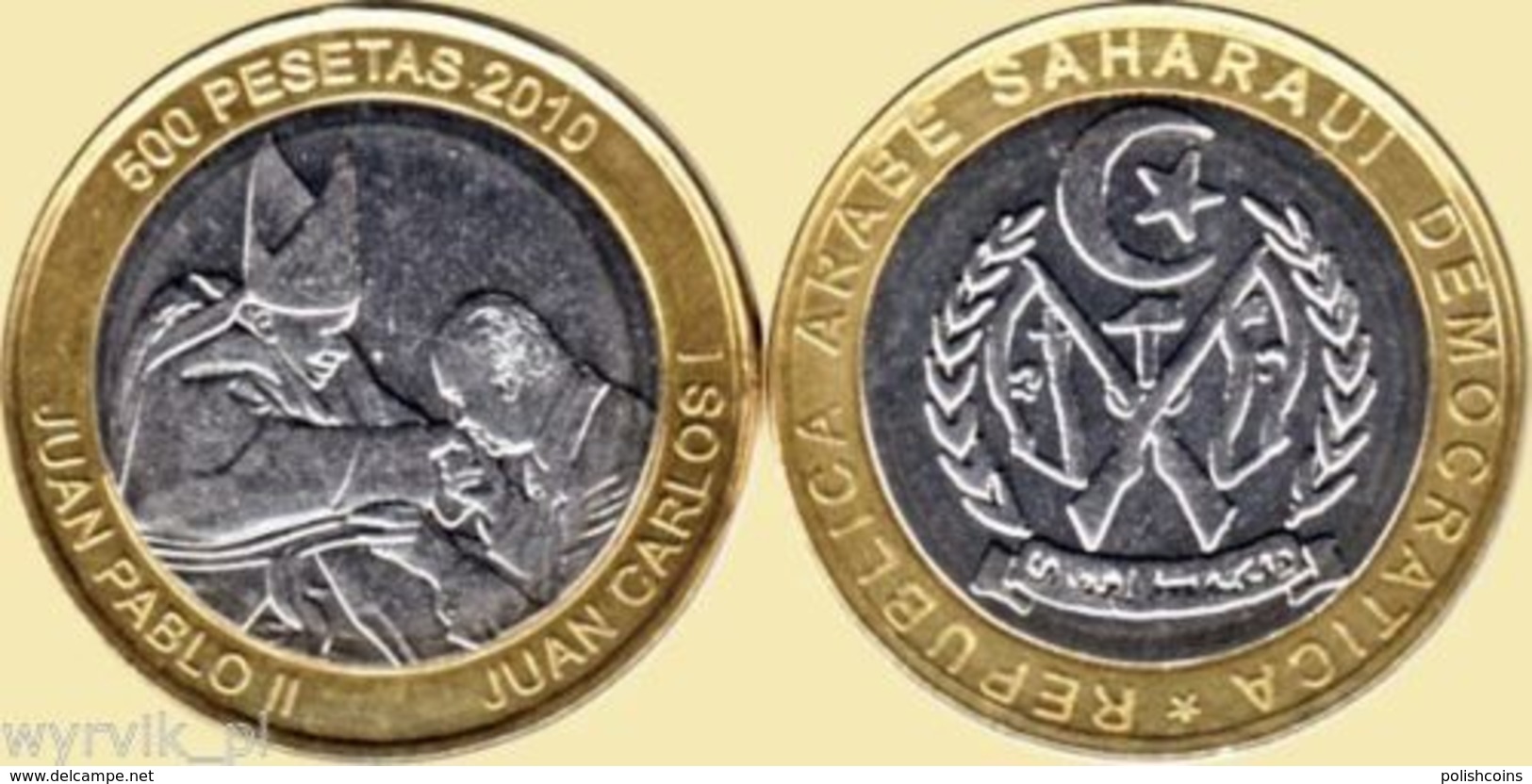 WEST SAHARA 2010 500 Pesetas John Paul II JP2 UNC Arabe Saharui Sahara Zachodnia - Westsahara