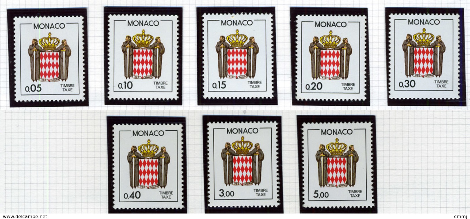 1983 - MONACO -  Catg.. Mi. TAXE 79/86 - NH - (I-SRA3207.43) - Steuermarken