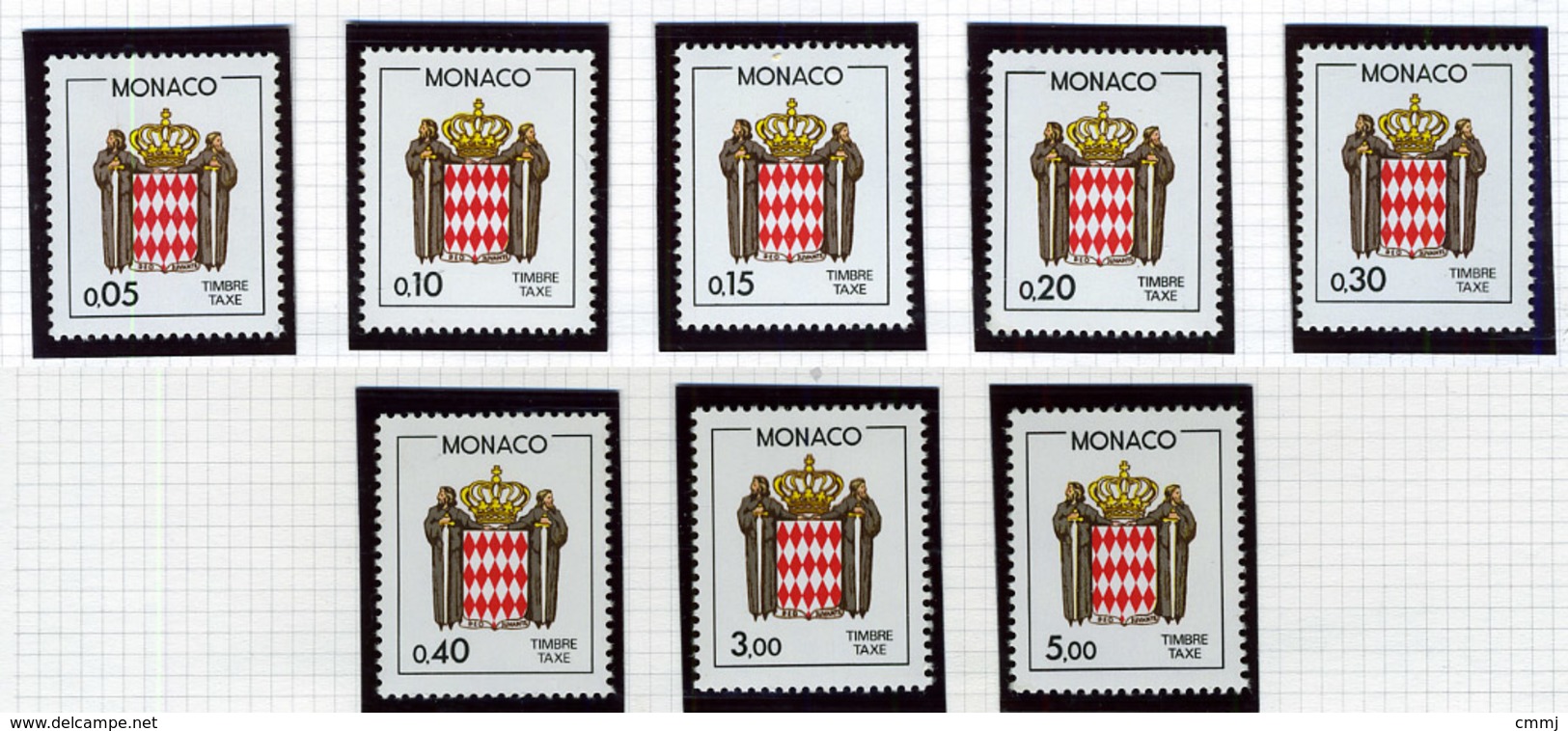 1983 - MONACO -  Catg.. Mi. TAXE 79/86 - NH - (I-SRA3207.43) - Fiscaux