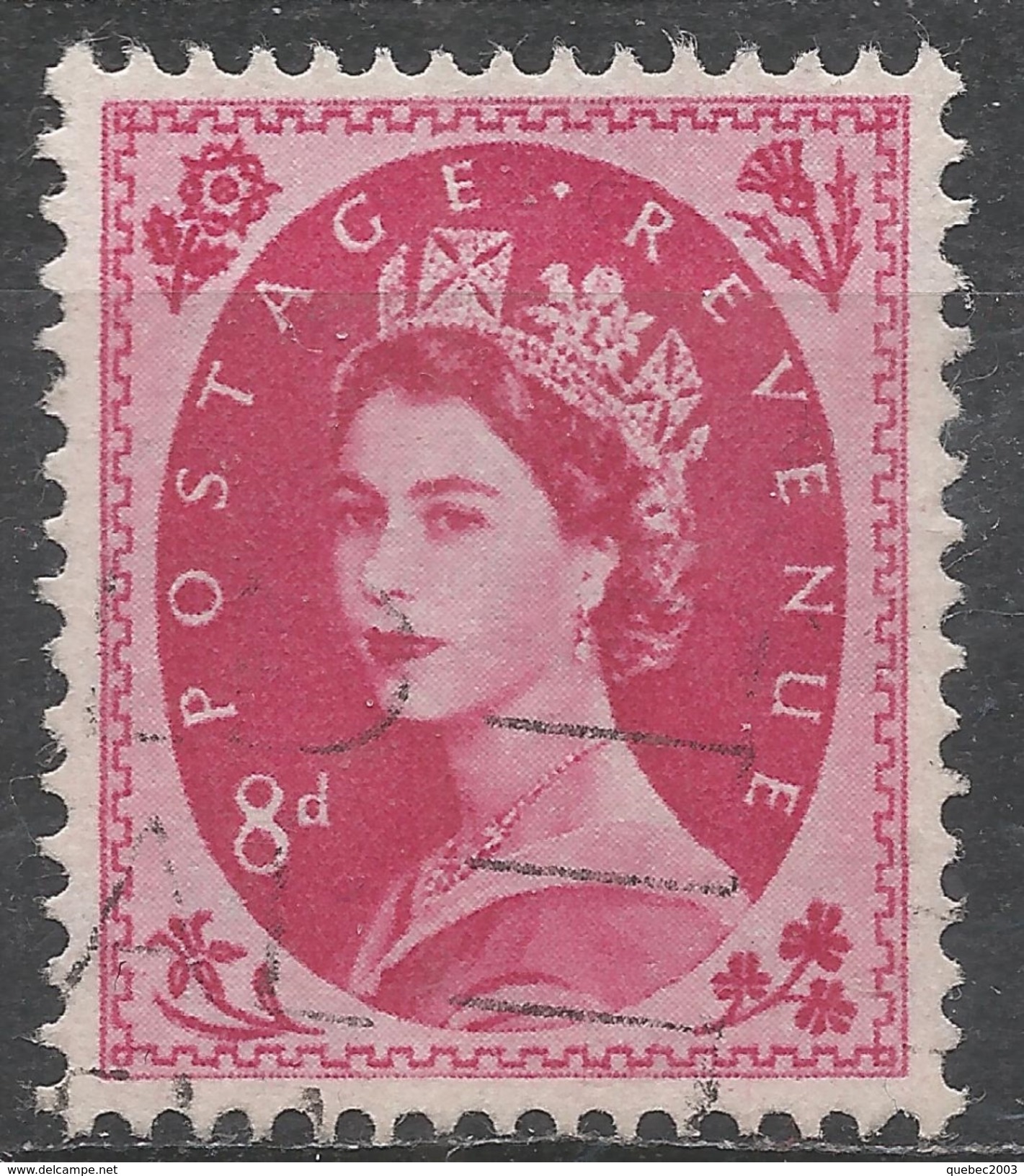 Great Britain 1956. Scott #327 (U) Queen Elizabeth II * - Usati