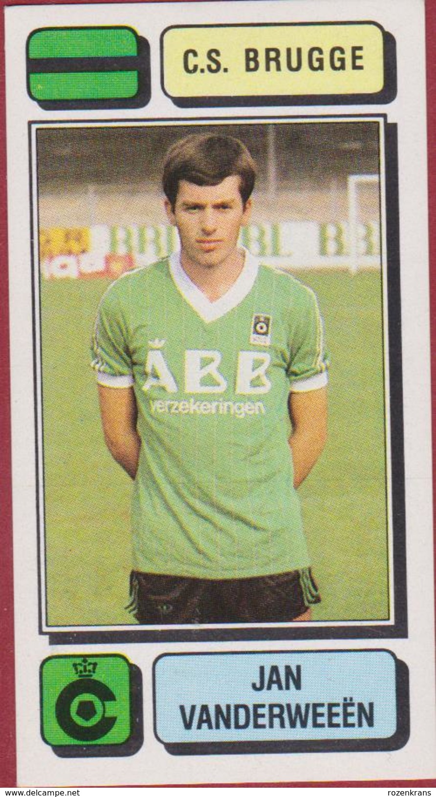 Panini Football 83 Voetbal Belgie Belgique 1983 Sticker Autocollant Cercle Brugge KSV Nr. 103 Jan Vanderweeen - Sports