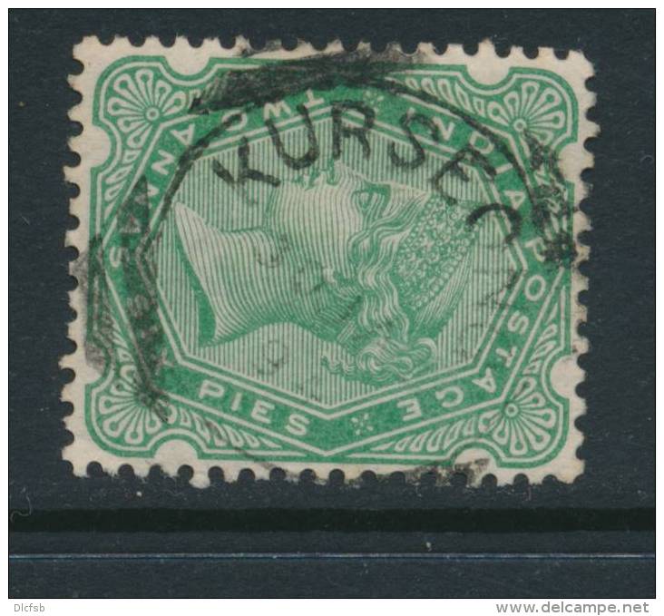 INDIA, Squared Circle Postmark KURSEONG - 1882-1901 Empire