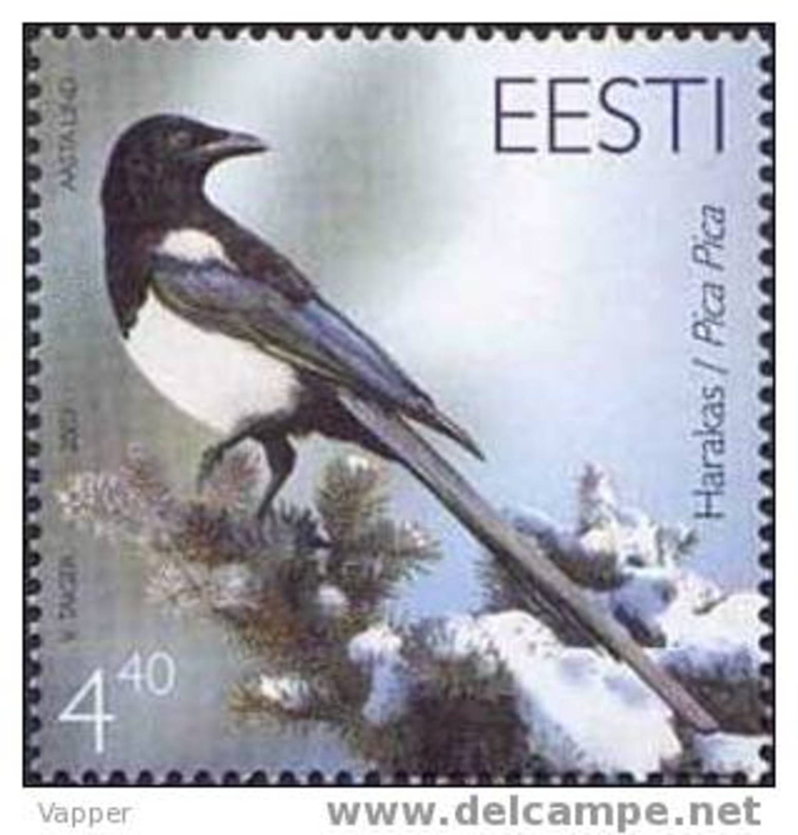 BIRD Estonia 2003 MNH Stamp The Magpie - Bird Of The Year. Mi 456 - Estland