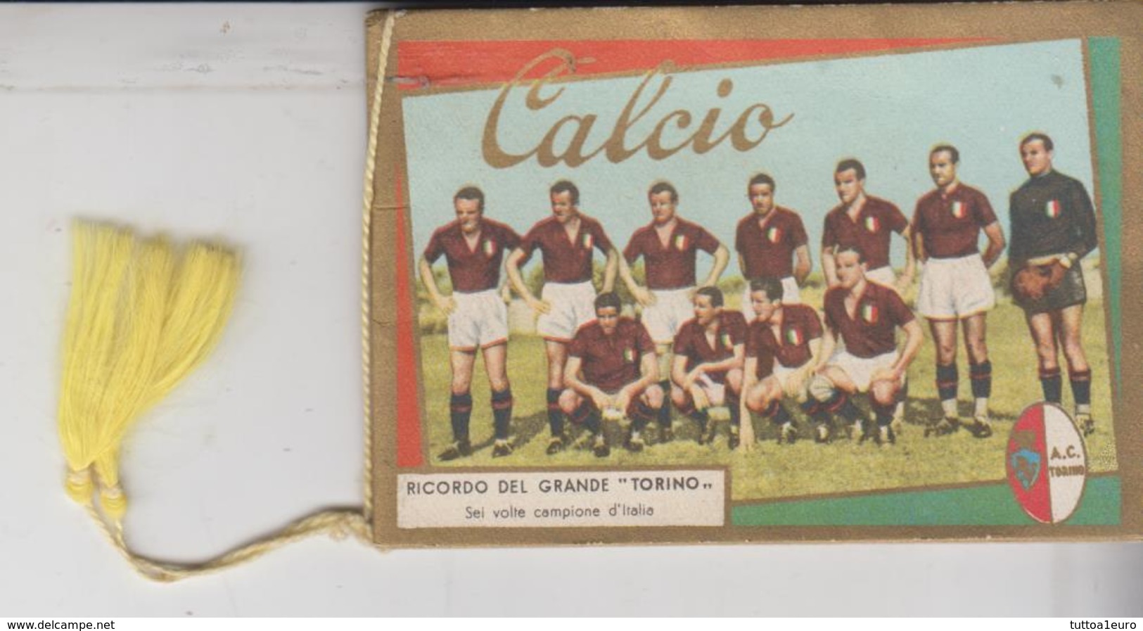 Calendarietto Da Barbiere Calcio Soccer Football Torino / Juventus / Palermo/napoli/ Inter/bologna/ Milan / Bari/  Gg - Petit Format : 1941-60