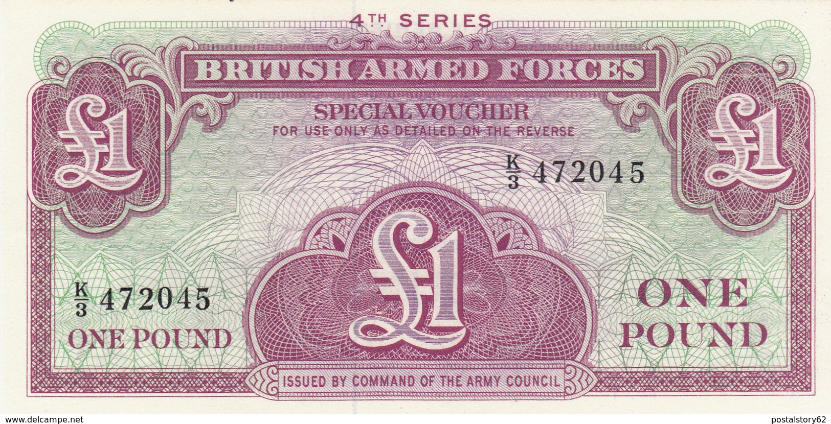 British Armed Forces Special Voucher 1 Pound - Forze Armate Britanniche & Docuementi Speciali