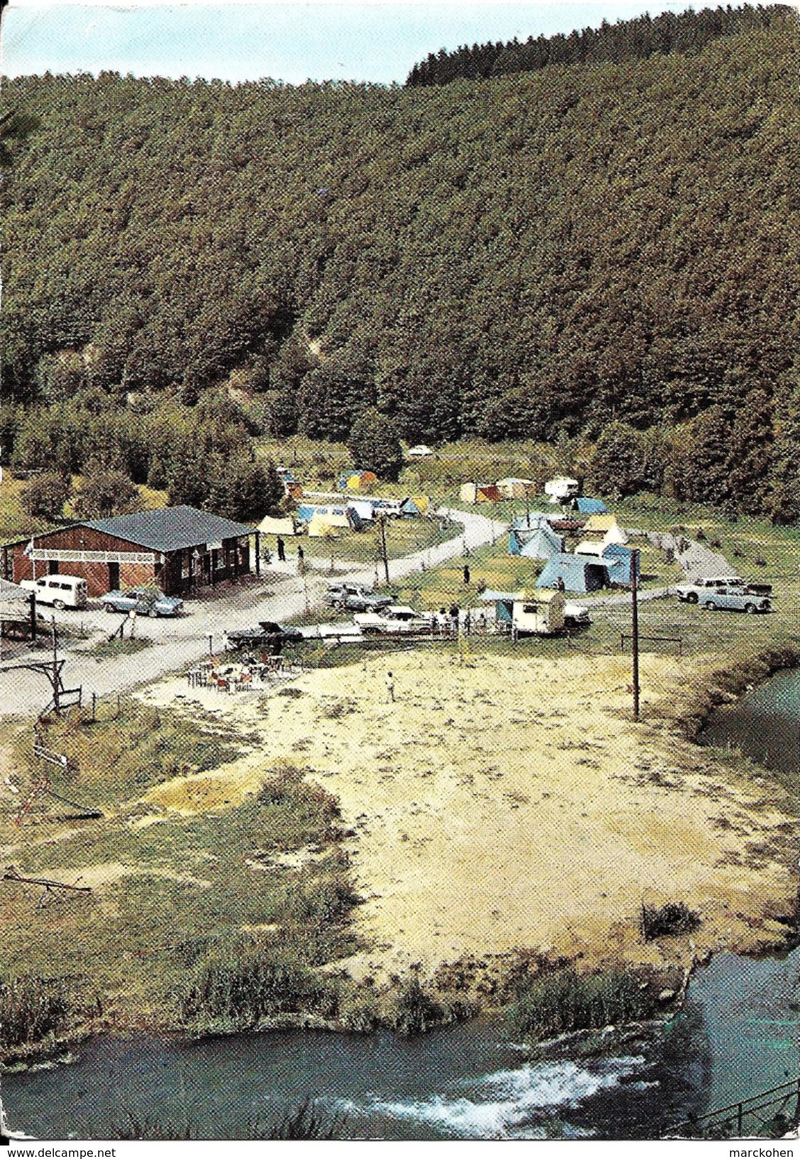 MARTELANGE (6630) : Vue Aérienne Du Camping "Le Ranch", Au Bord De La Sûre. CPSM. - Martelange