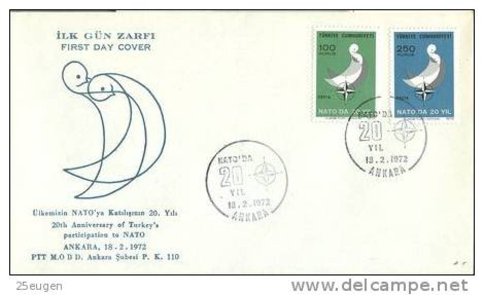 TURKEY  1972 NATO  FDC - NATO