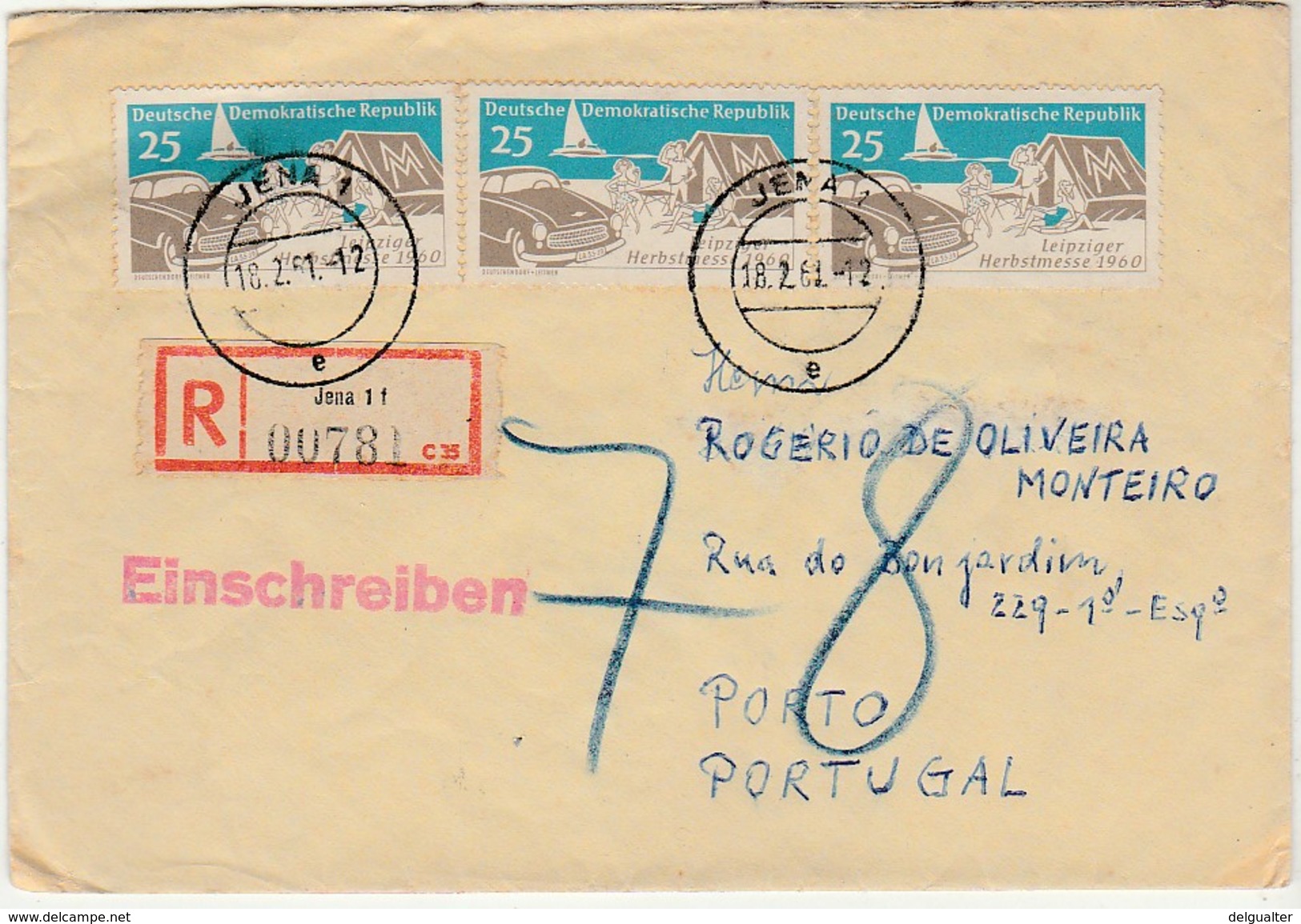 Cover * Germany * 1961 * Registered - Briefe U. Dokumente