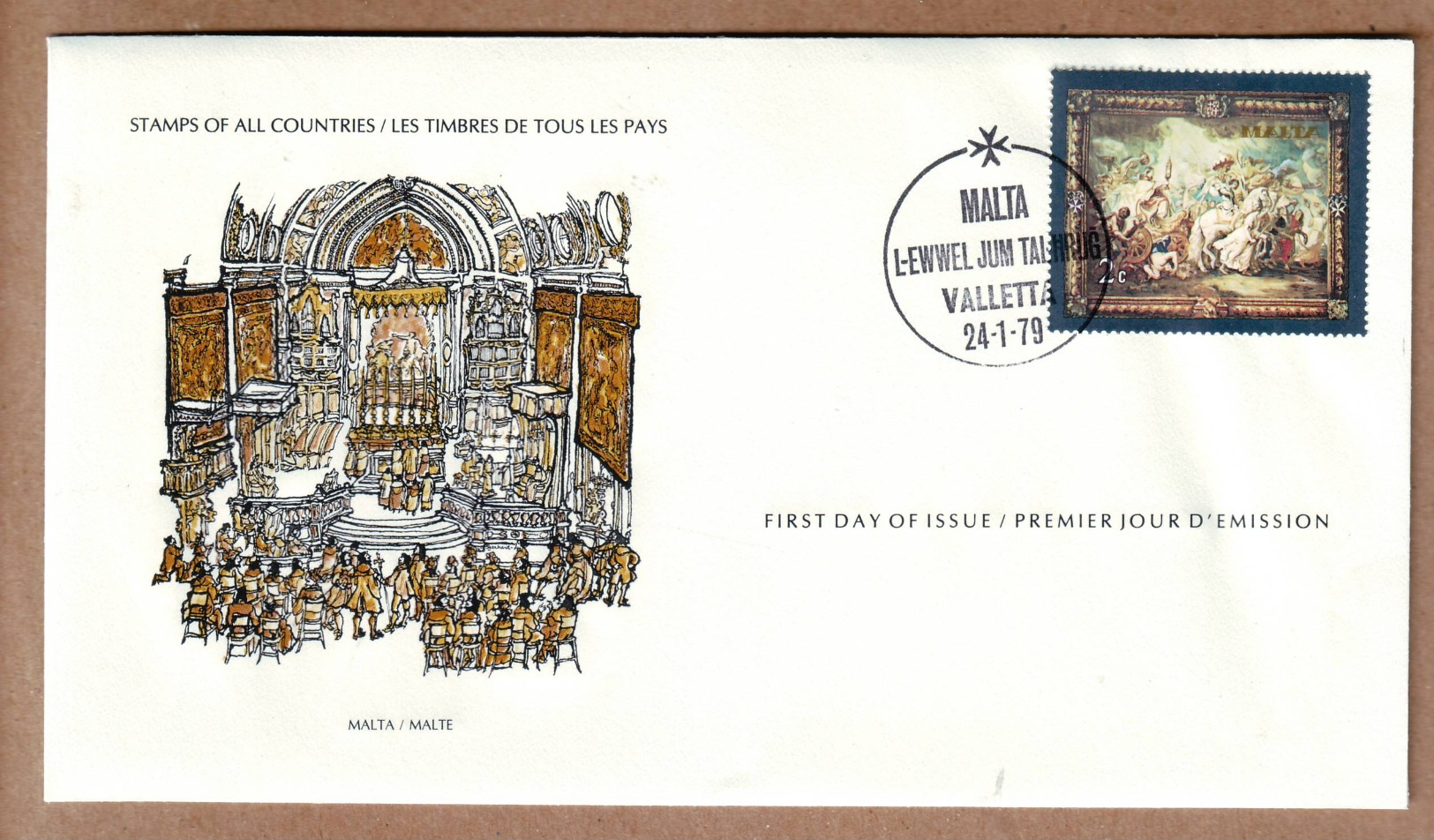 Malta FDC 1979  International Society Of Postmasters - Flemish Tapestries - Malta