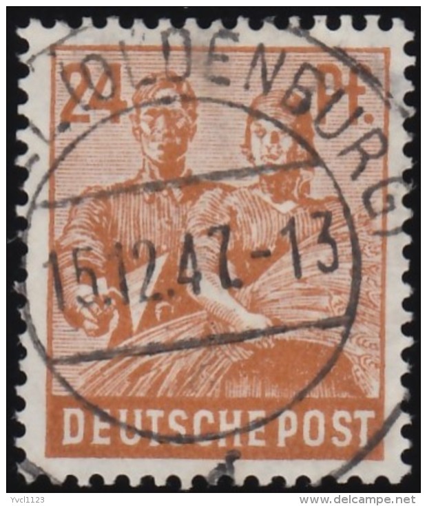 GERMANY - Scott #565 (1) Reaping Wheat 'Postmark, Oldenburg' / Used Stamp - Other & Unclassified