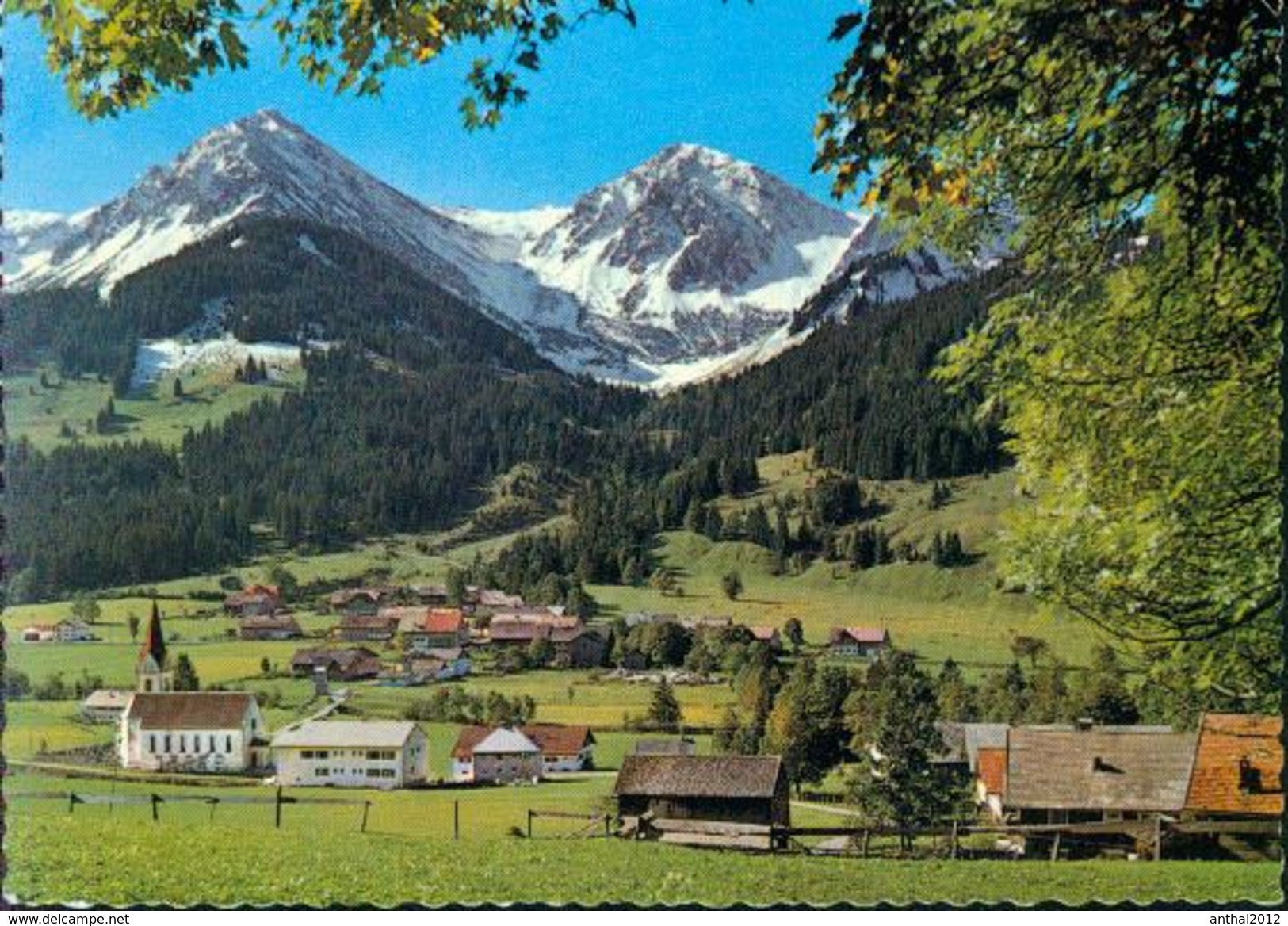 Rarität Gesamtansicht Schattwald Tirol Kirche Häuser 2.8.1972 - Schattwald