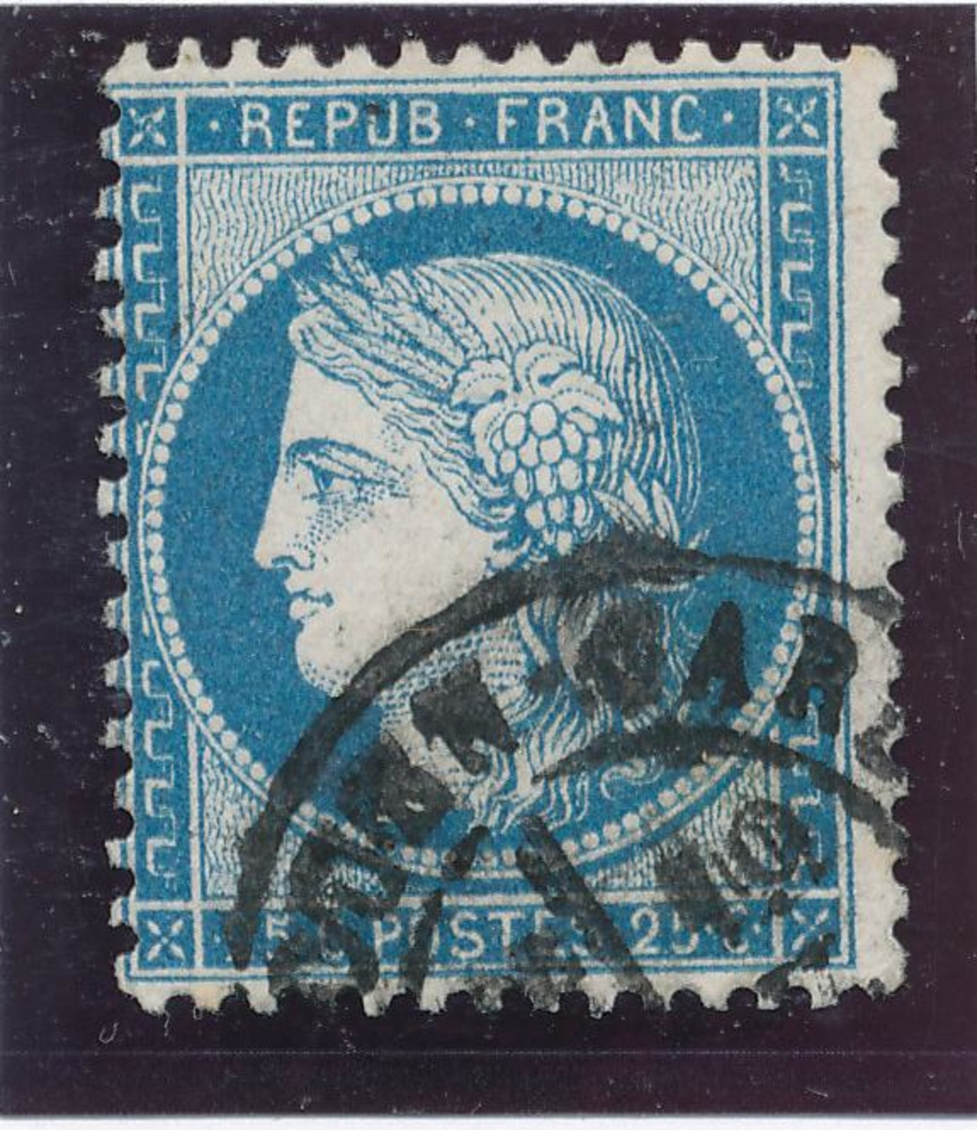 N° 60 VARIÉTÉ ET OBLITÉRATION. - 1871-1875 Ceres