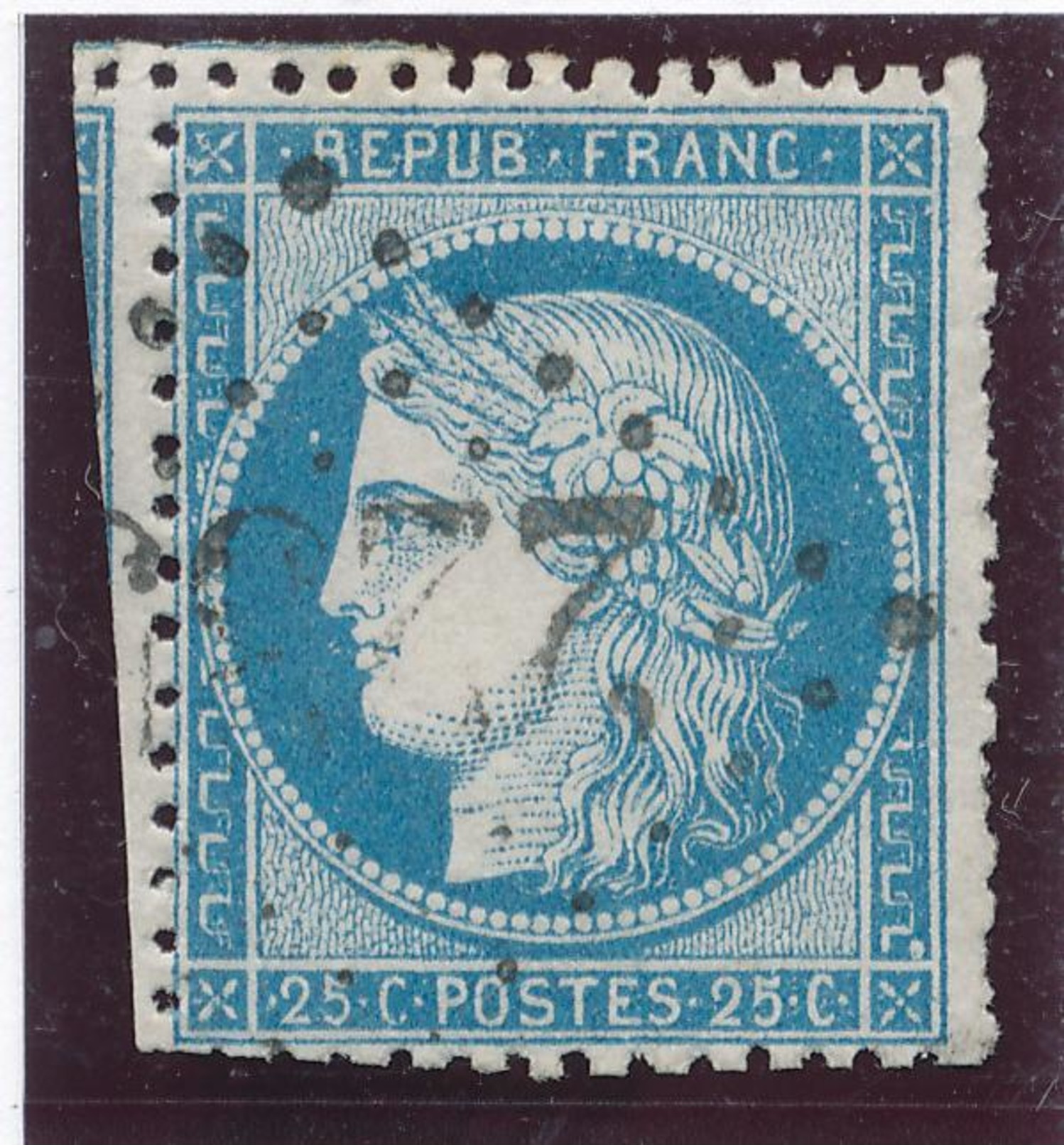 N° 60 VARIÉTÉ ET OBLITÉRATION. - 1871-1875 Ceres
