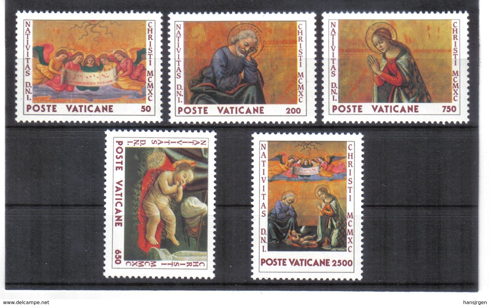 XAX97 VATICAN 1990  MICHL 1018/22 ** Postfrischer SATZ Siehe ABBILDUNG - Unused Stamps