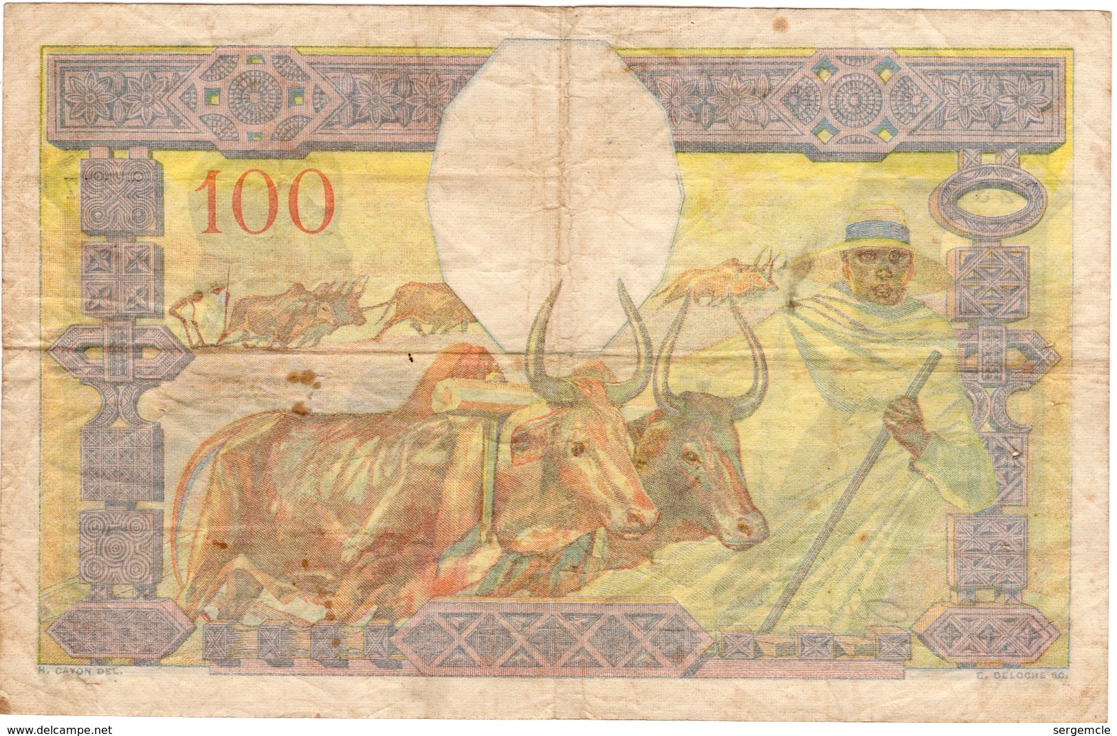 Très Beau Billet De 100 Francs Non Daté (1937) BANQUE DE MADAGASCAR - Madagascar
