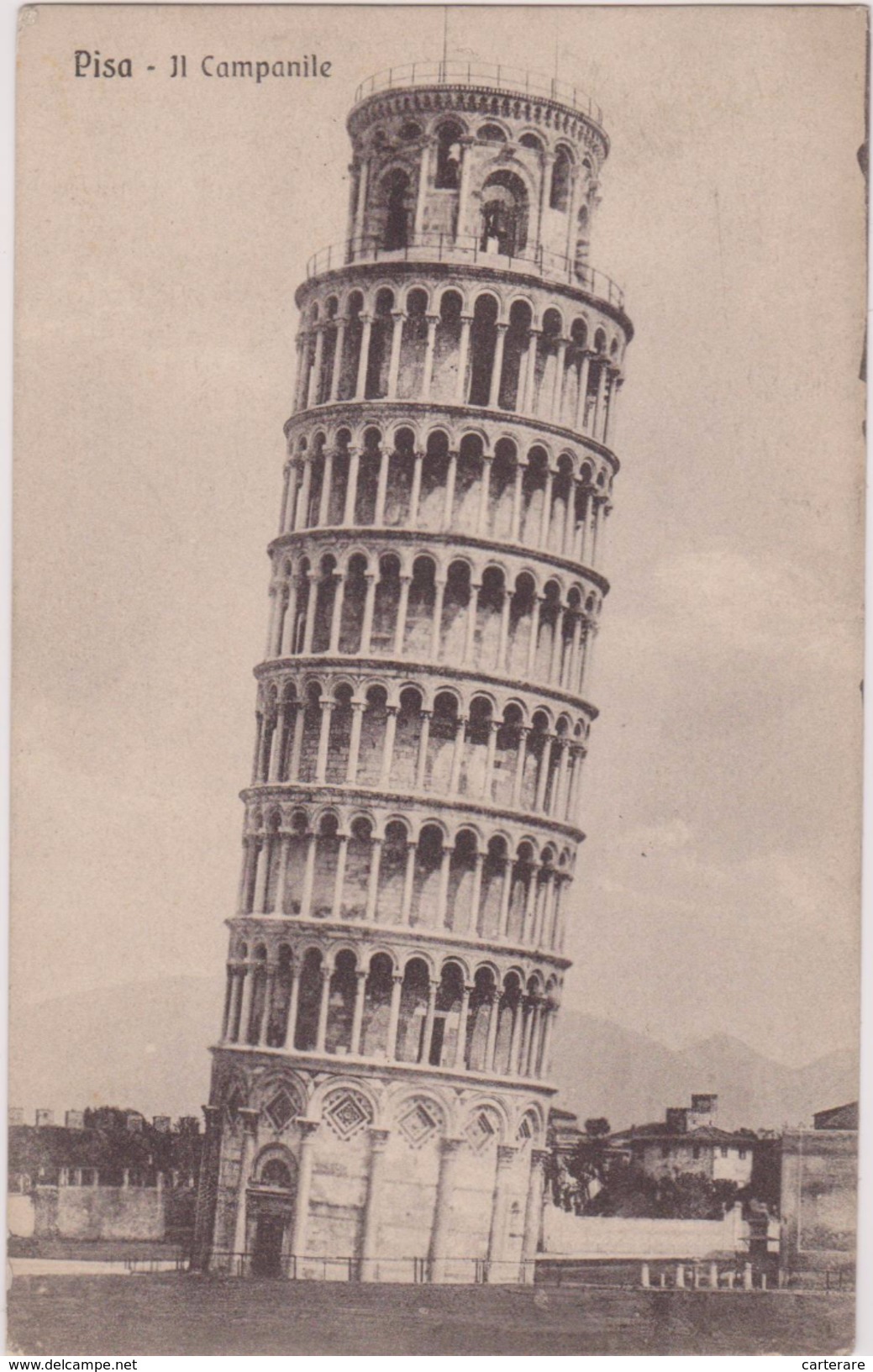 Italie,italia,TOSCANA,TOSCANE,PISA,PISE,ll Campanile Della Cattedrale,tour De Pise,carte Ancienne,1921 - Pisa