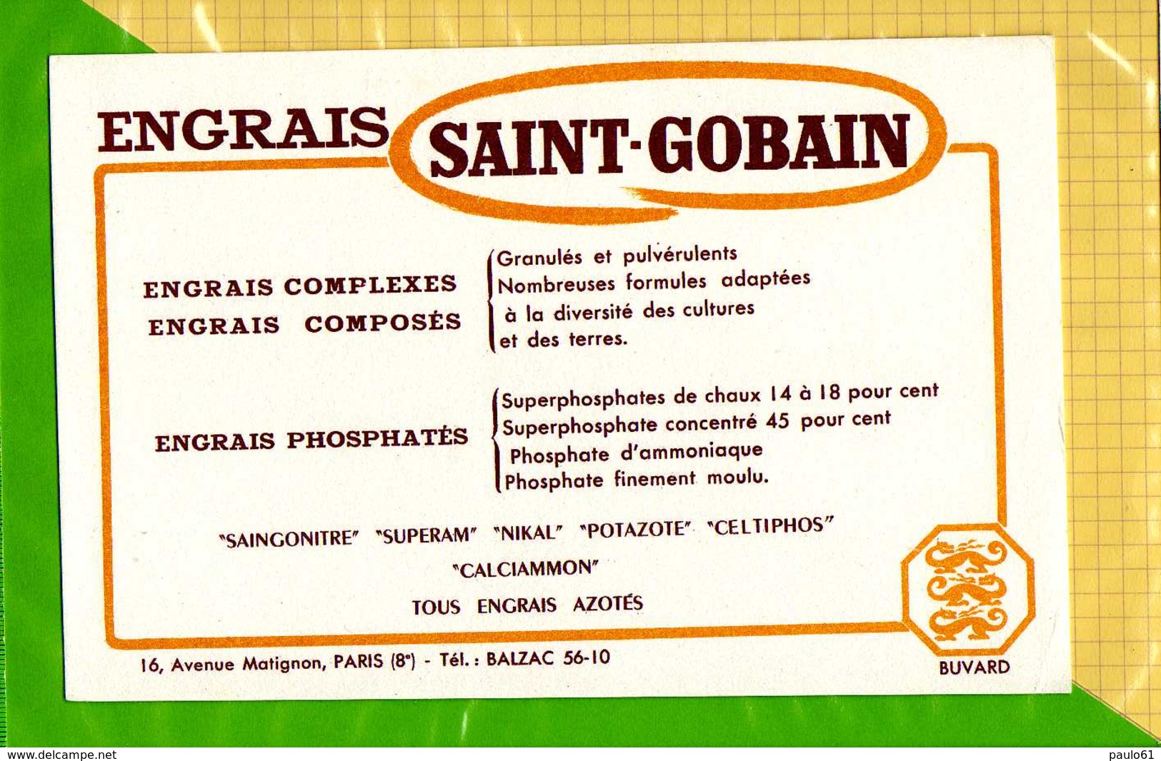 BUVARD : Engrais Saint Gobain - Agriculture