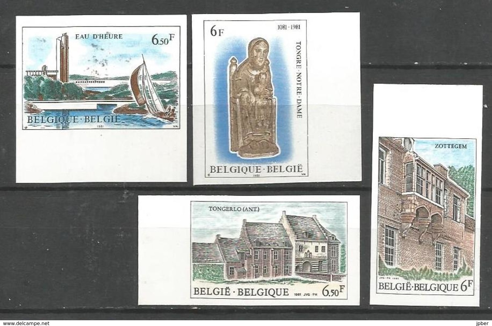 Belgique - R086 - N° 2010/3 - Non Dentelé - Barage Eau D'Heure - Tongre Notre Dame - Tongerlo - Zottegem - Autres & Non Classés