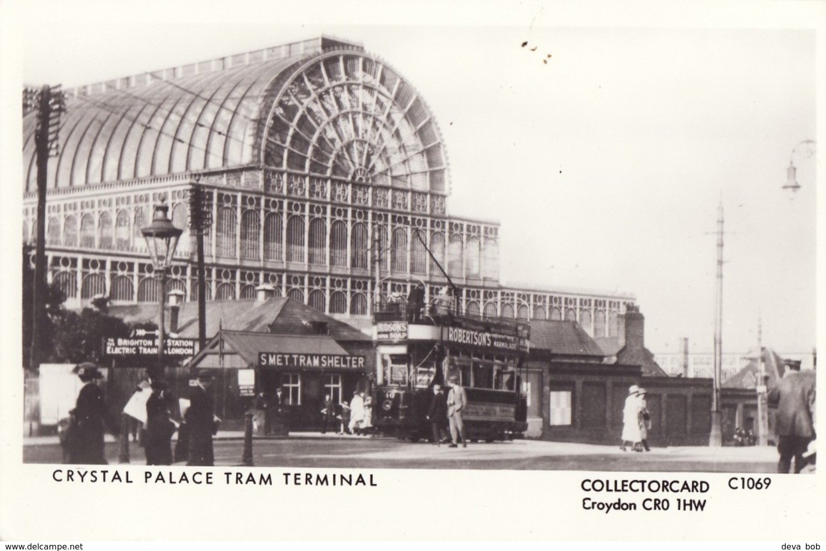 RP Postcard London Crystal Palace Tram Terminal Pamlin C1069 Tramway Tramcar - Tramways