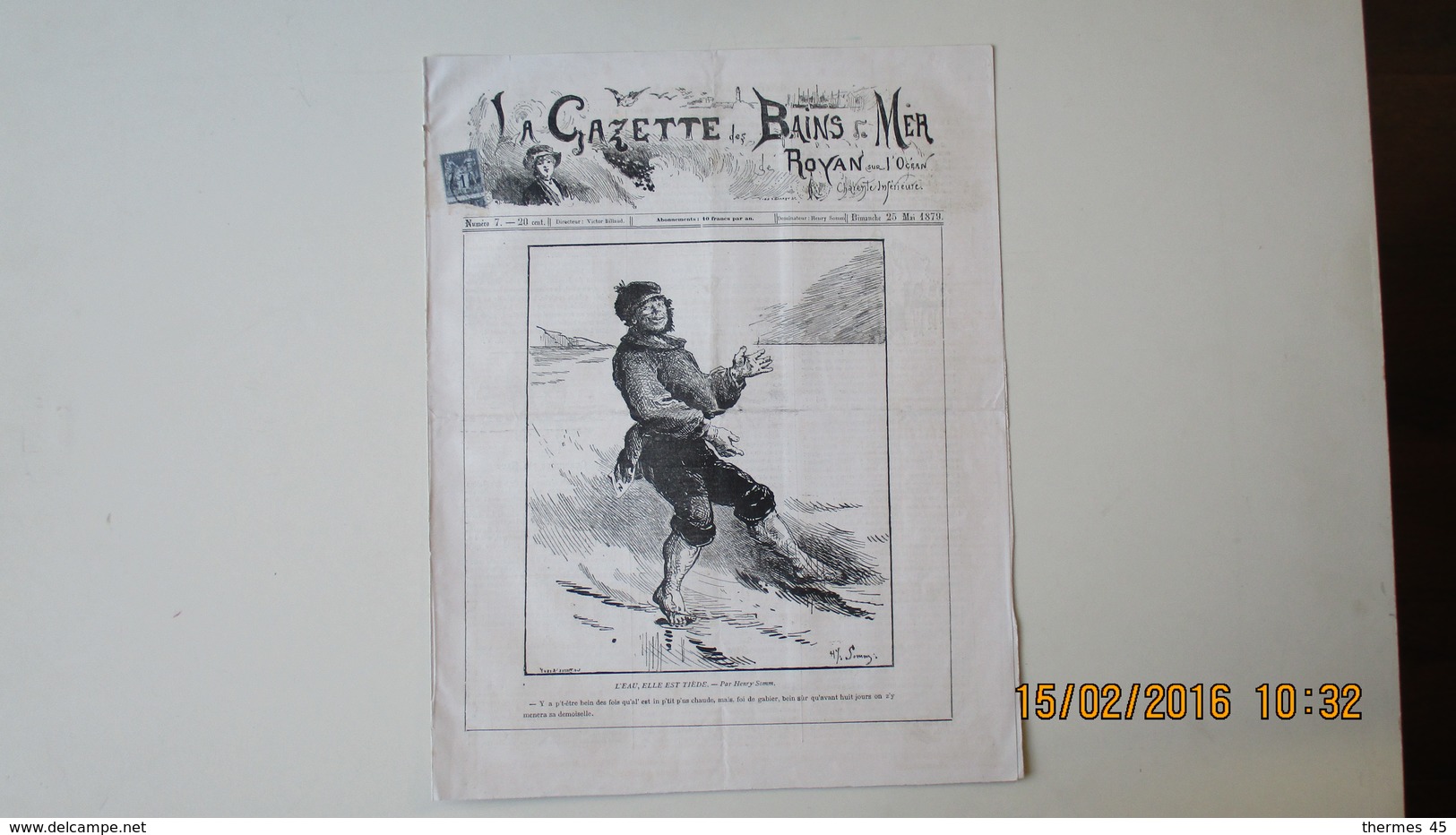 LA GAZETTE DES BAINS DE MER DE ROYAN / 25 MAI 1879 / N° 7 - Poitou-Charentes