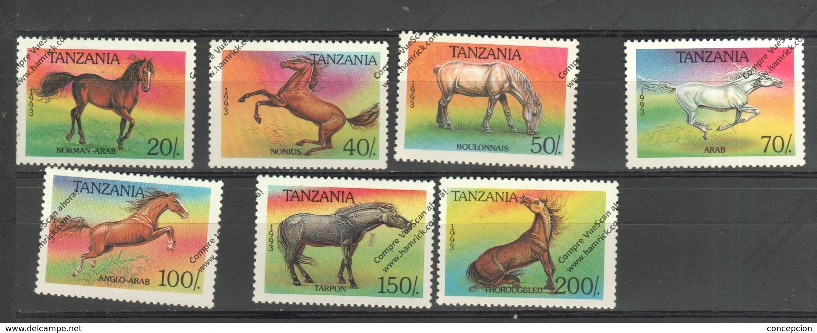 TANZANIA Nº 1435 AL 1441 - Horses