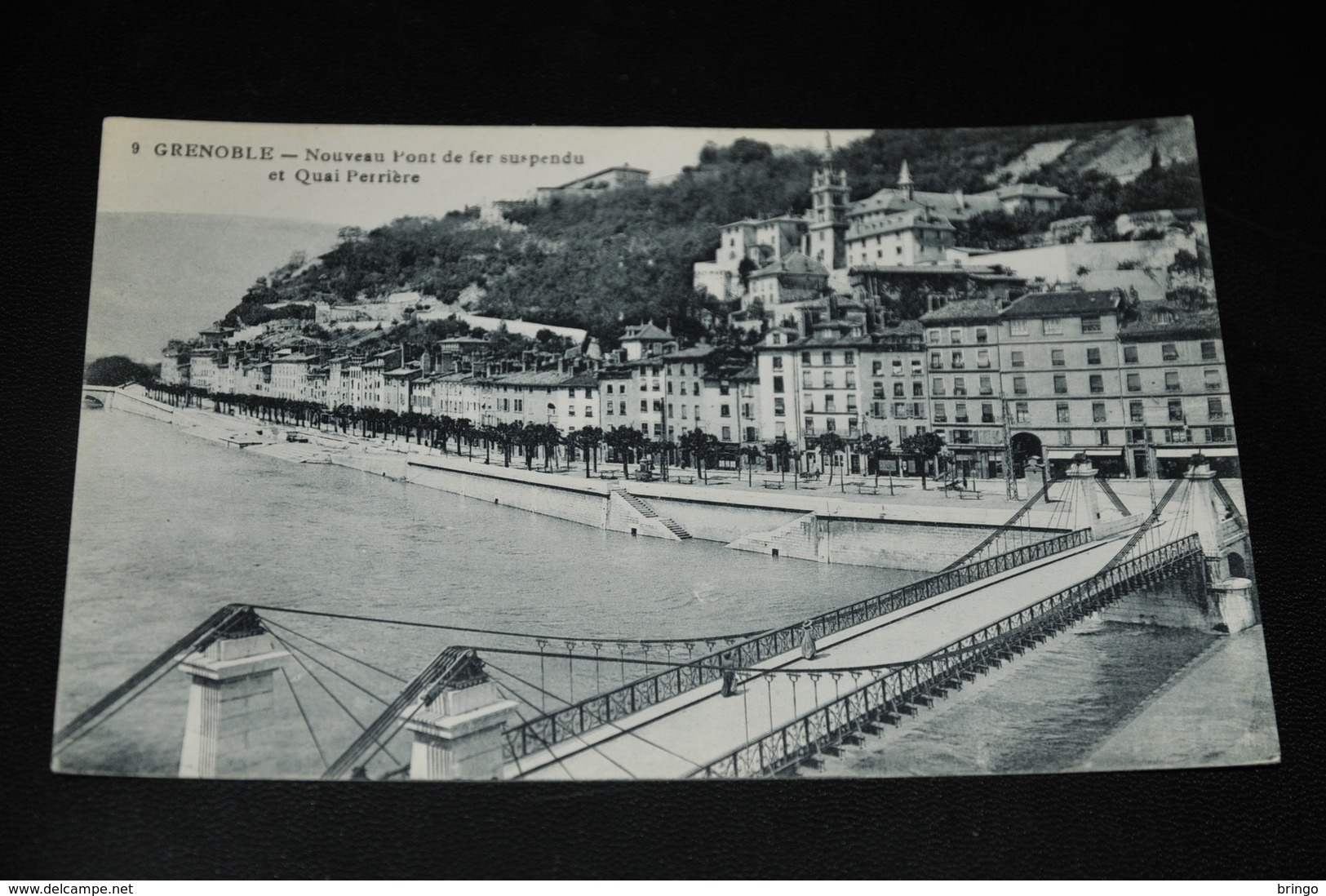 151-  Grenoble, Nouveau Pont De Fer Suspendu Et Quai  Perrière - Grenoble