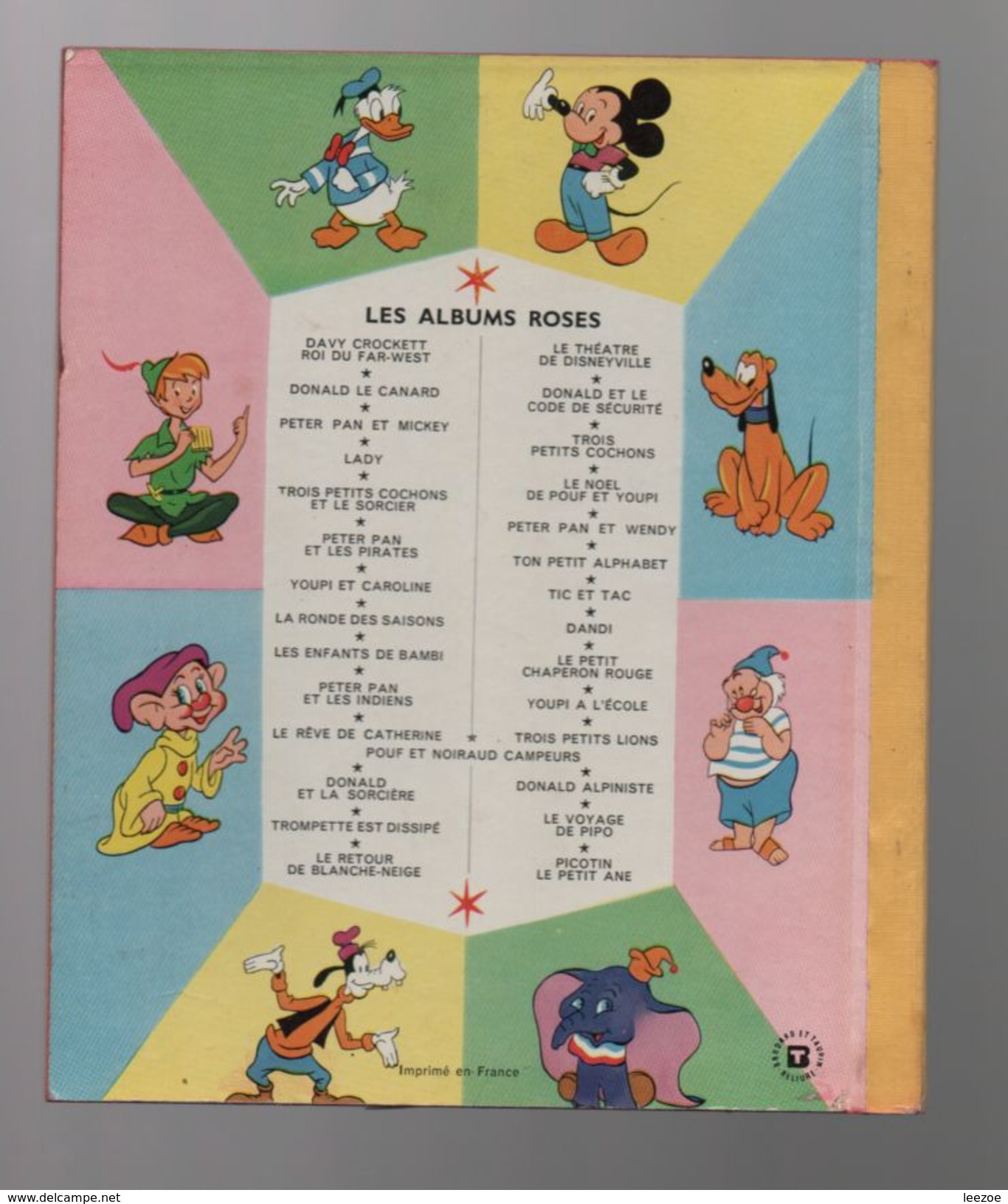 EO FRANCAISE RIMES ENFANTINES...DISNEY..ALBUMS ROSES...1957 - Disney