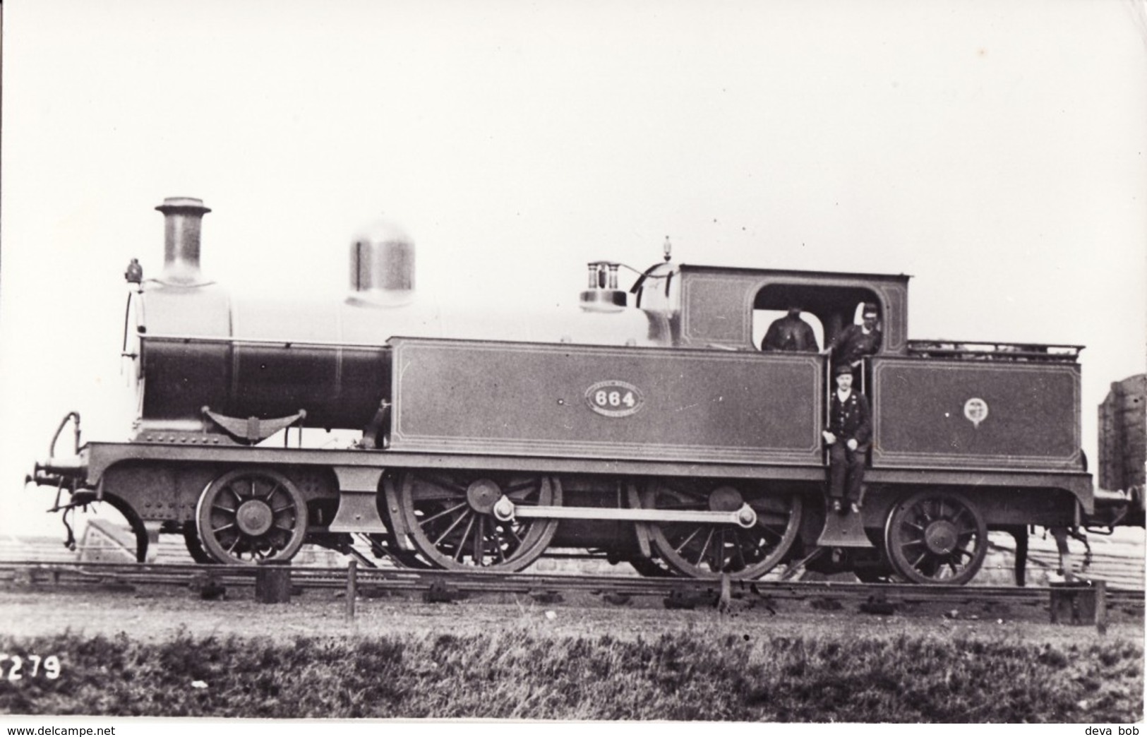 Railway Photo L&YR 664 Aspinall 1008 2-4-2T Loco LMS 2P Lancashire & Yorkshire - Trains