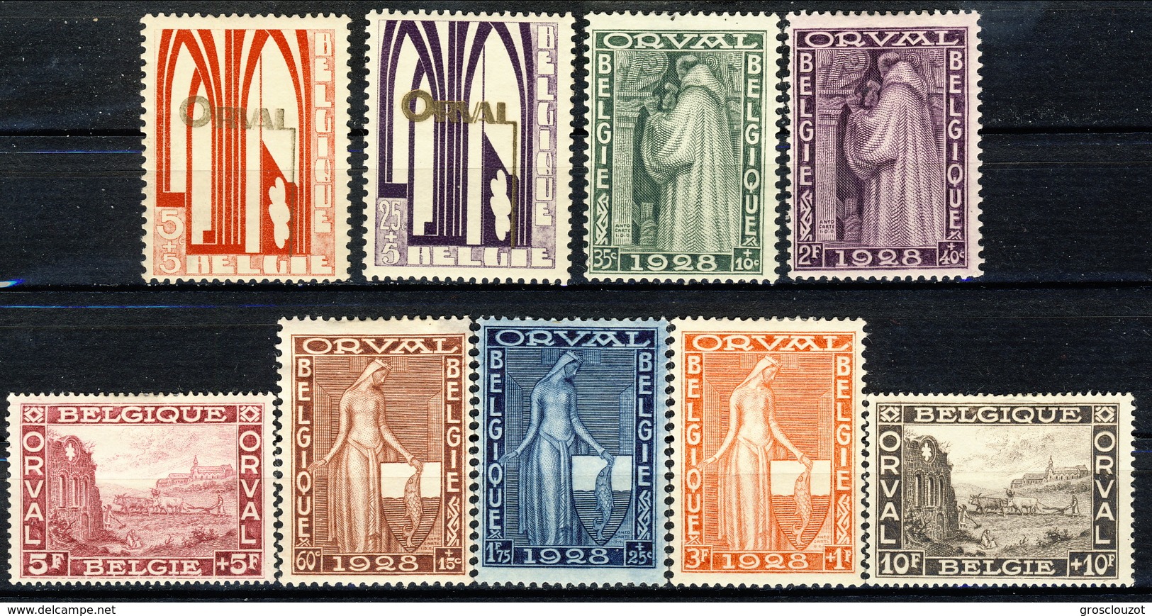 Belgio 1928 Serie N. 258-266 Abbazia Di Orval MH Cat. &euro; 75 - Altri & Non Classificati