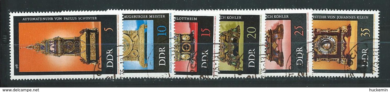 DDR  1975  Mi 2055 - 2060  Alte Uhren - Gebraucht