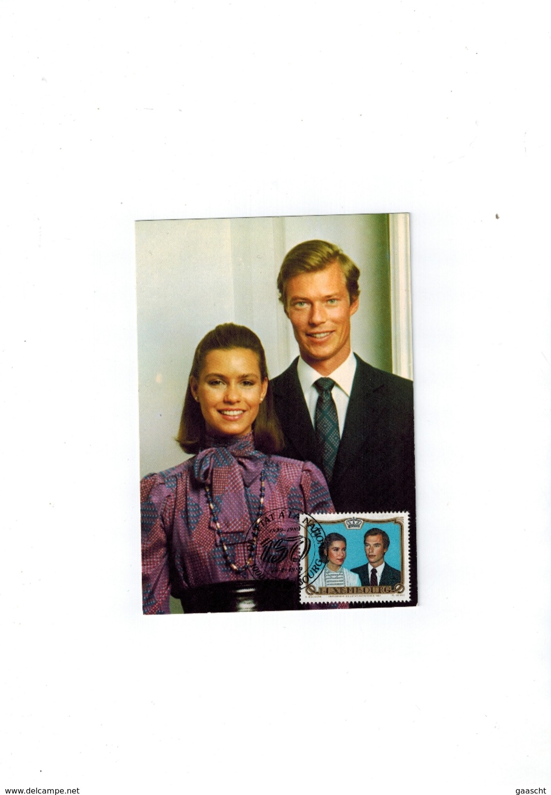 Luxembourg Carte Maximum Couple Grand Ducal - Cartes Maximum