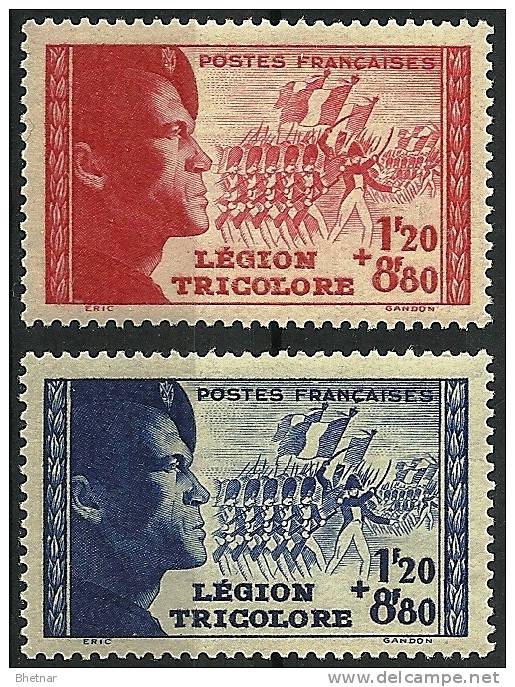 FR YT 565 & 566 " Légion Bleu Et Rouge " 1942 Neuf** - Unused Stamps