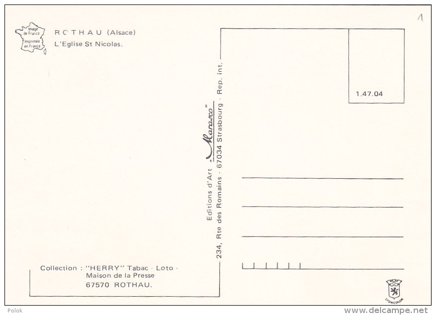 CPM  67570 - ROTHAU - L'Eglise St Nicolas - Rothau